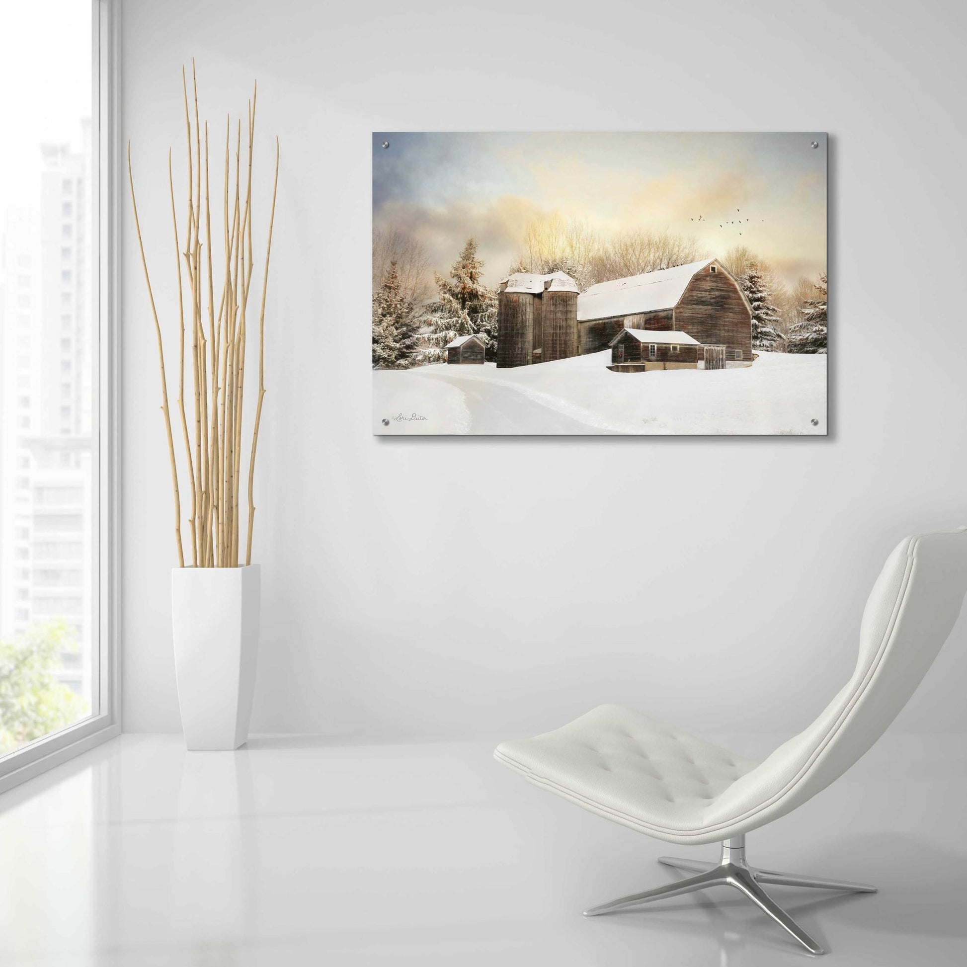 Epic Art 'The Color of Winter' by Lori Deiter Acrylic Glass Wall Art,36x24