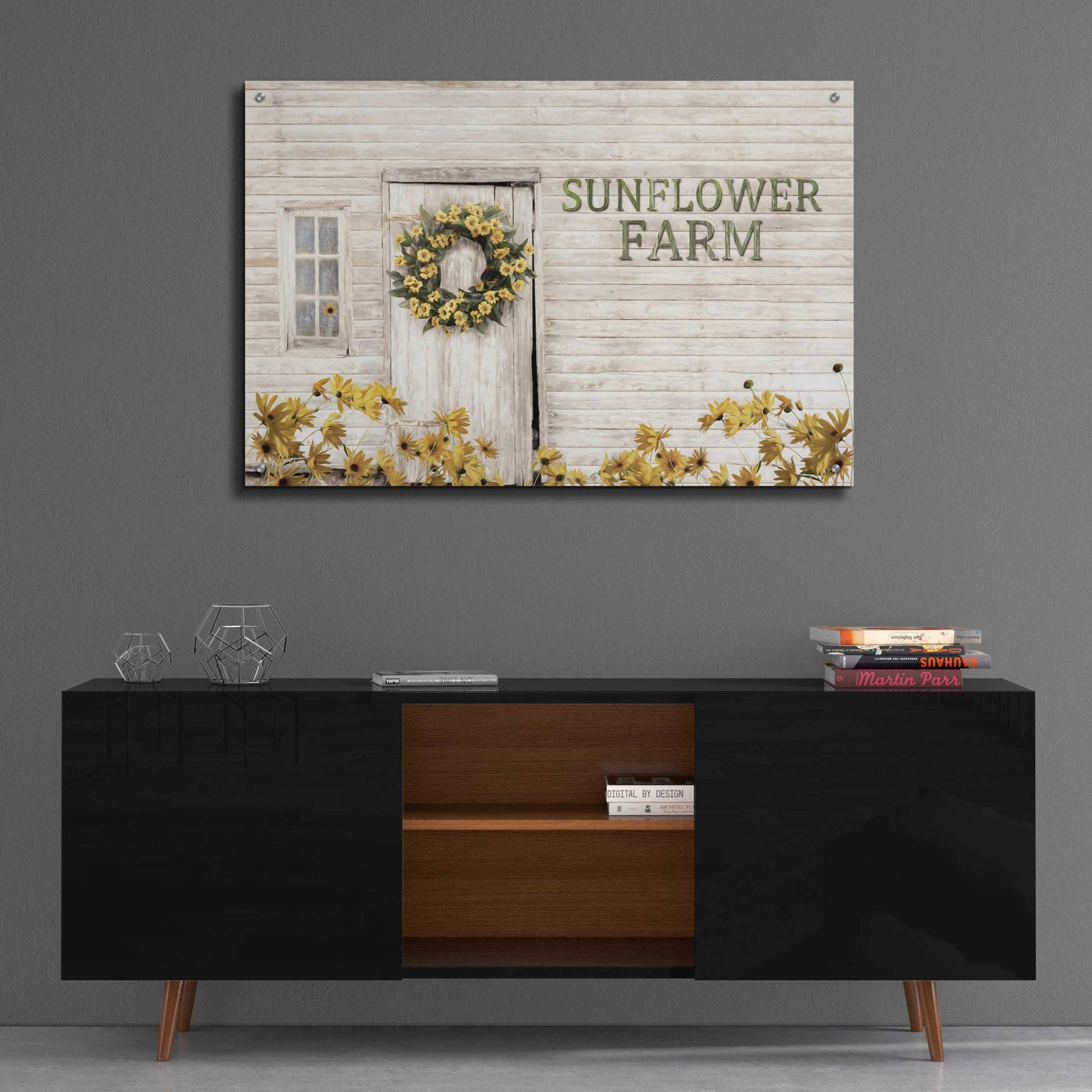 Epic Art 'Sunflower Farm' by Lori Deiter Acrylic Glass Wall Art,36x24