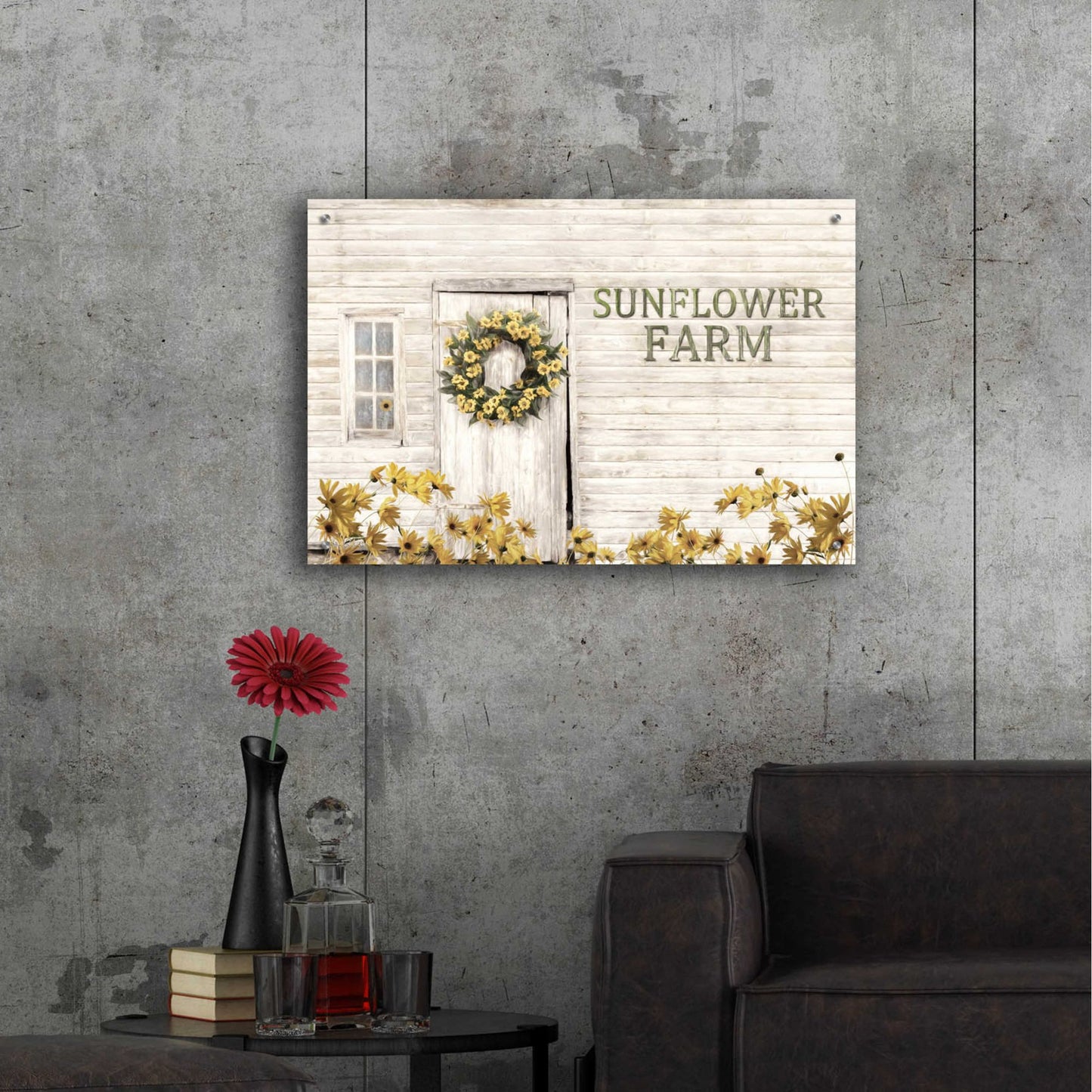 Epic Art 'Sunflower Farm' by Lori Deiter Acrylic Glass Wall Art,36x24