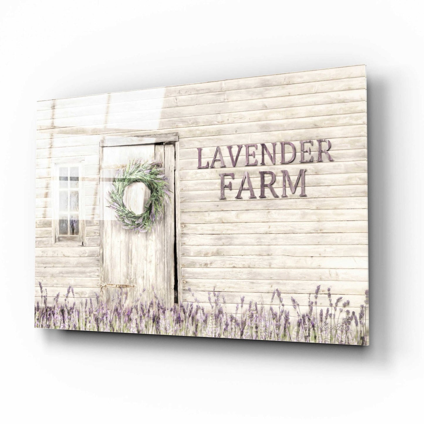 Epic Art 'Lavender Farm' by Lori Deiter Acrylic Glass Wall Art,16x12