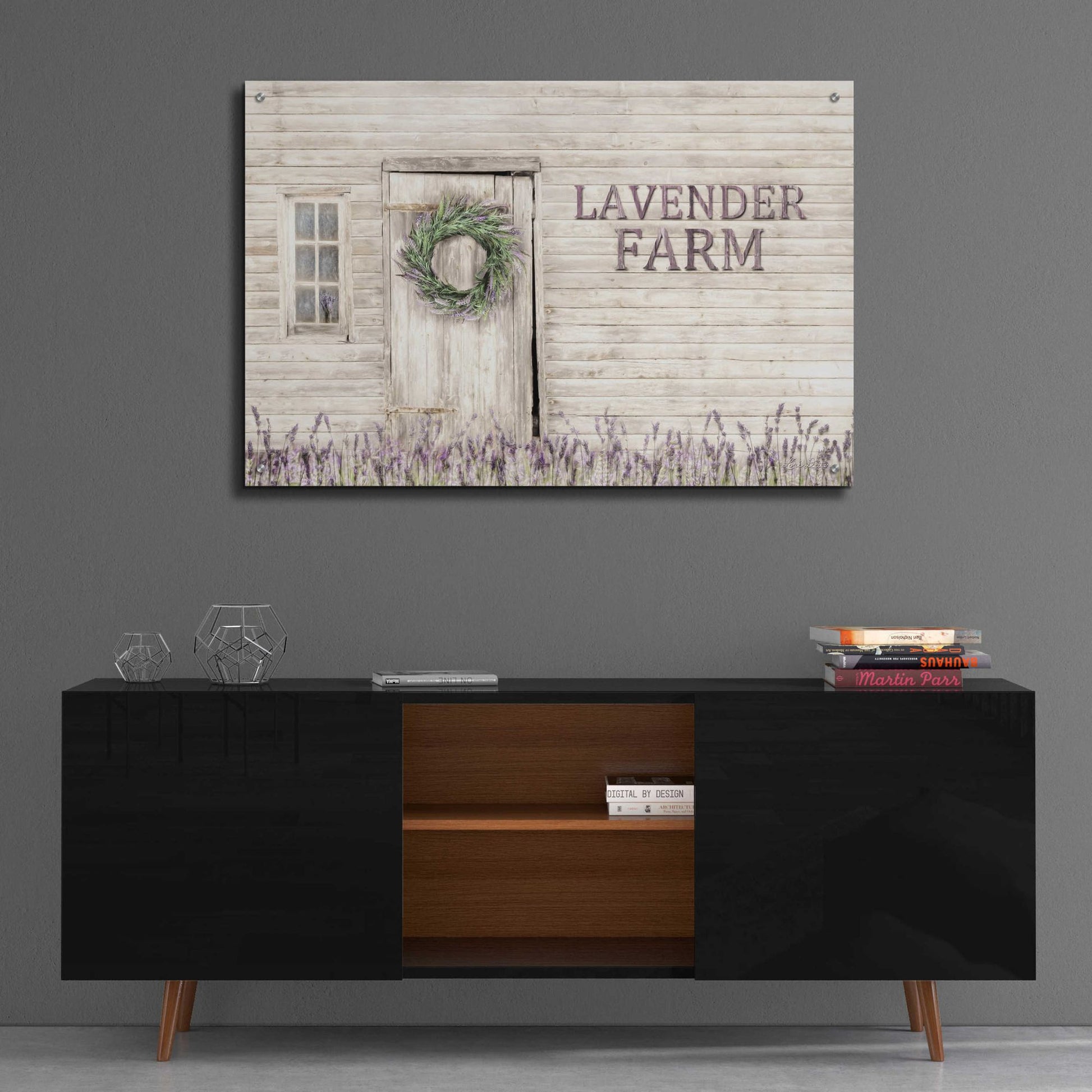 Epic Art 'Lavender Farm' by Lori Deiter Acrylic Glass Wall Art,36x24