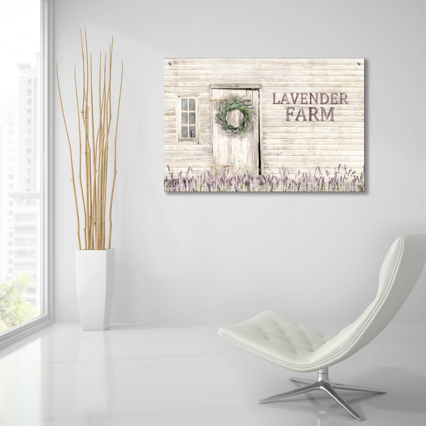 Epic Art 'Lavender Farm' by Lori Deiter Acrylic Glass Wall Art,36x24