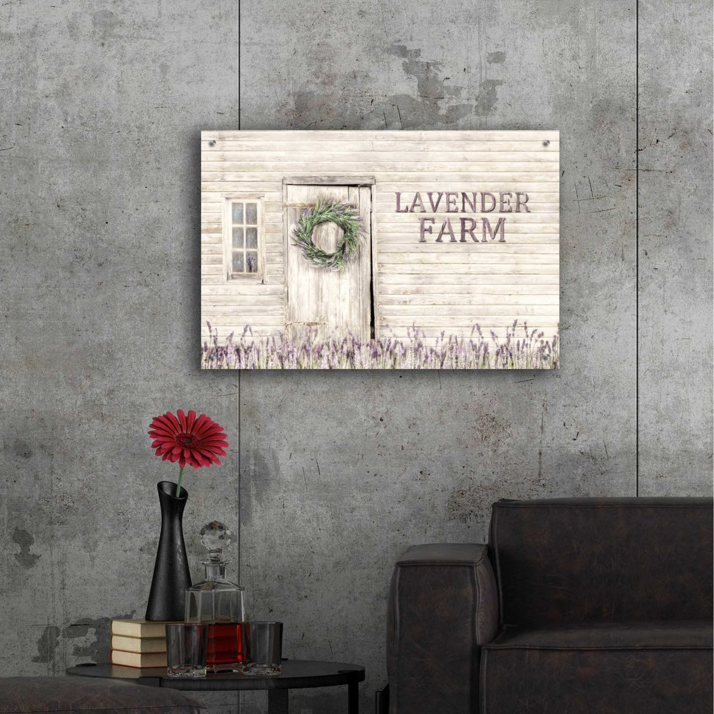 Epic Art 'Lavender Farm' by Lori Deiter Acrylic Glass Wall Art,36x24