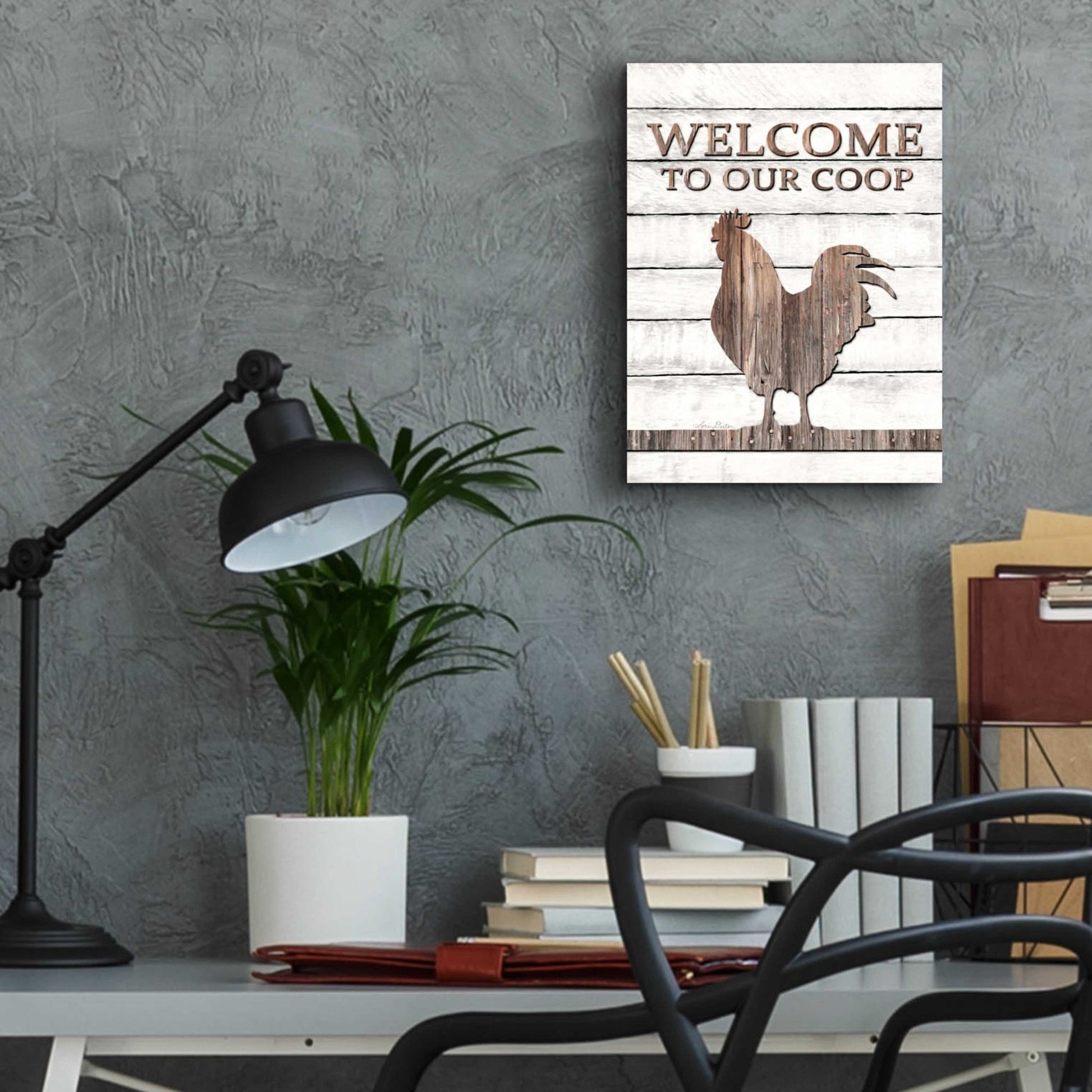 Epic Art 'Welcome to Our Coop' by Lori Deiter Acrylic Glass Wall Art,12x16