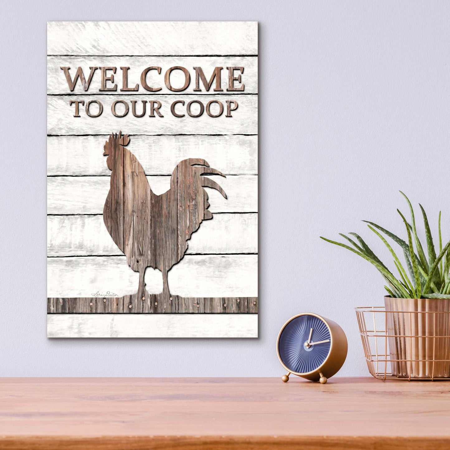 Epic Art 'Welcome to Our Coop' by Lori Deiter Acrylic Glass Wall Art,12x16