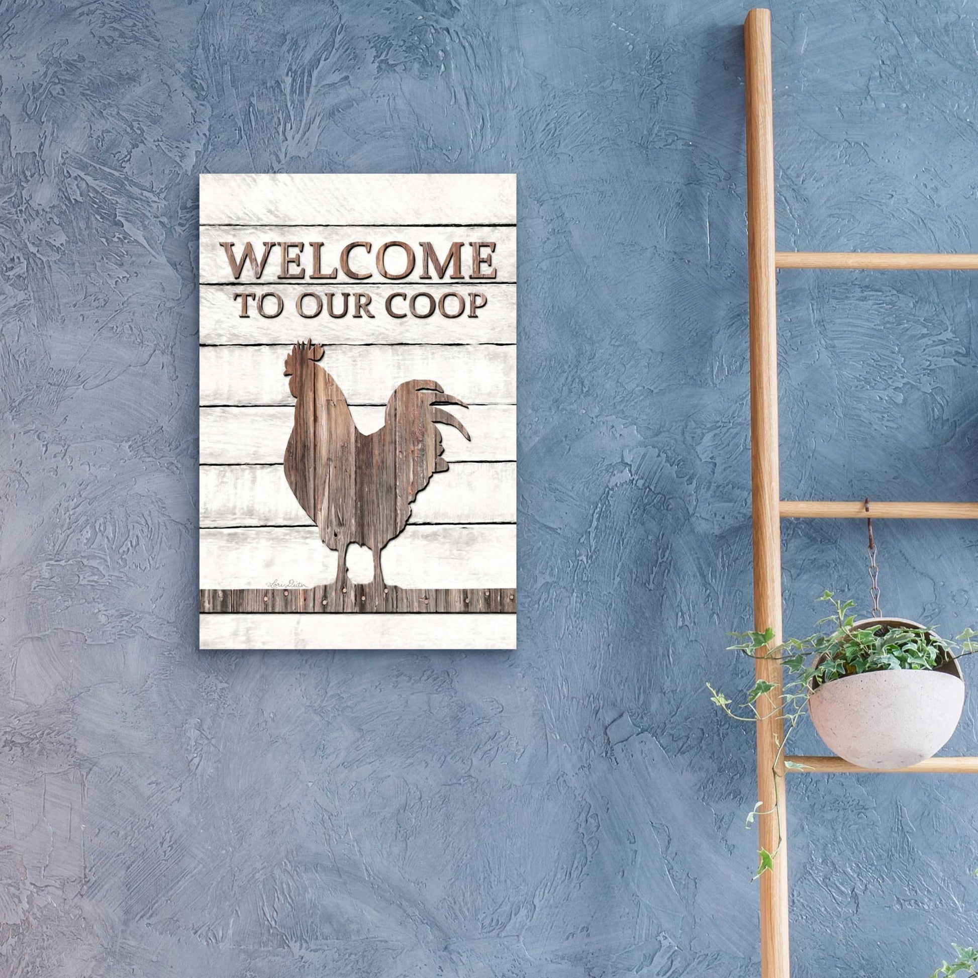 Epic Art 'Welcome to Our Coop' by Lori Deiter Acrylic Glass Wall Art,16x24