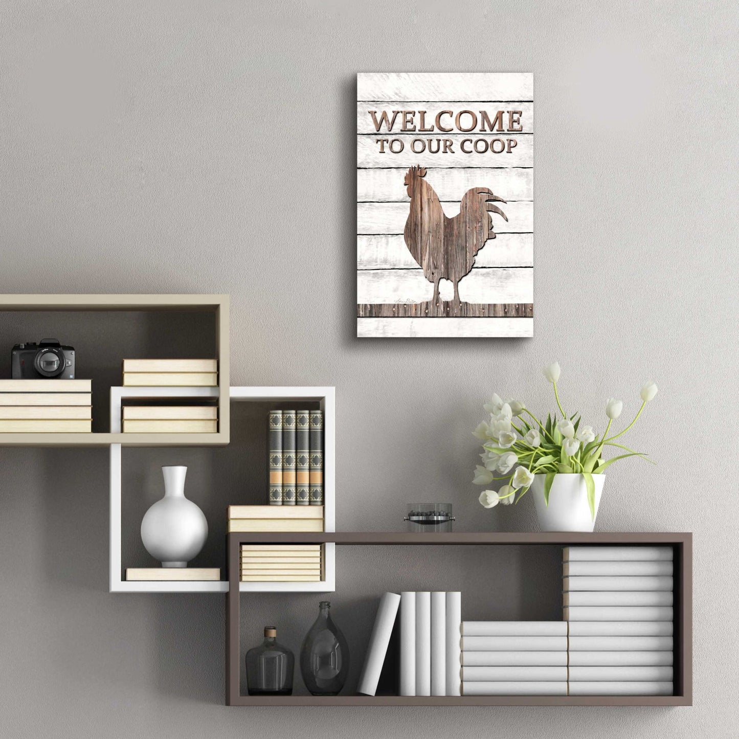 Epic Art 'Welcome to Our Coop' by Lori Deiter Acrylic Glass Wall Art,16x24