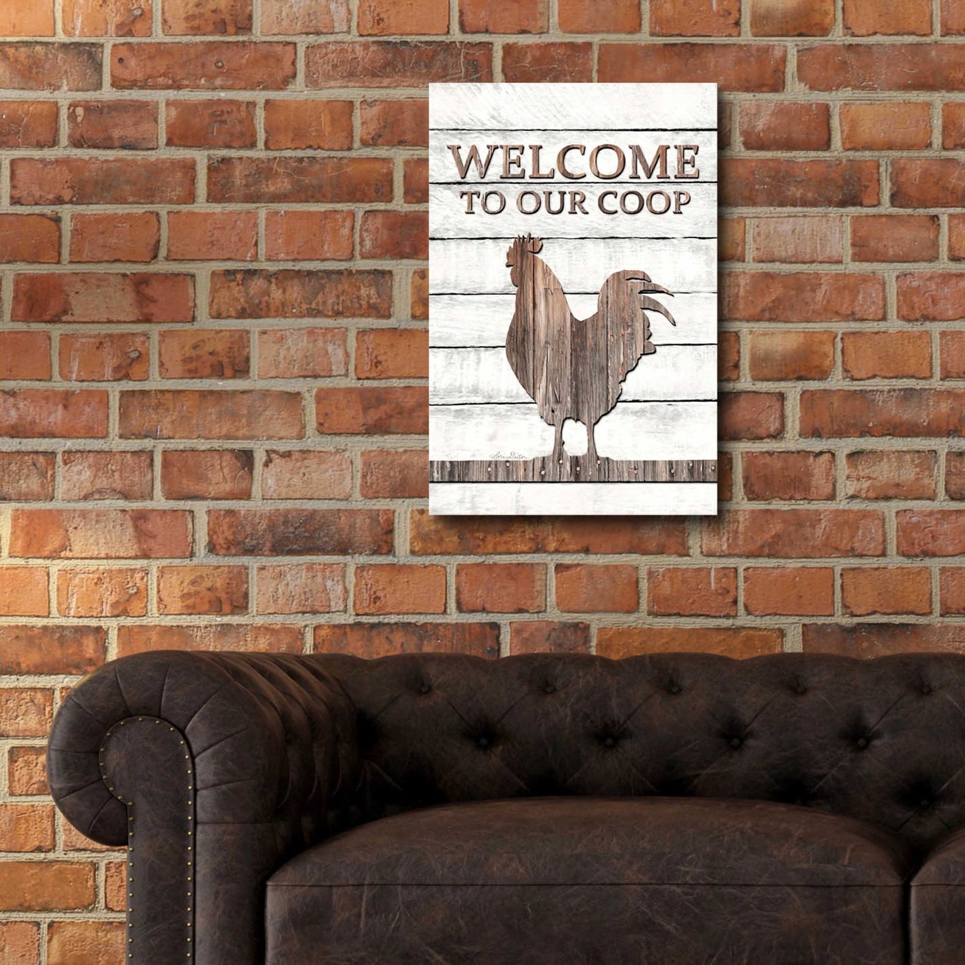 Epic Art 'Welcome to Our Coop' by Lori Deiter Acrylic Glass Wall Art,16x24