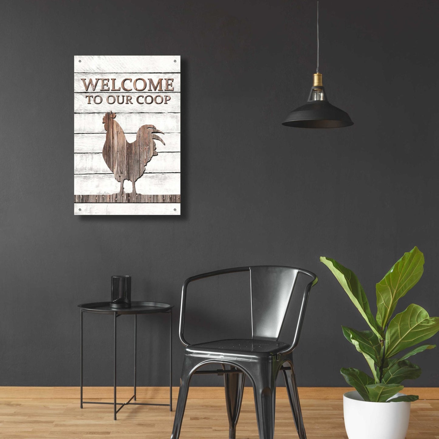 Epic Art 'Welcome to Our Coop' by Lori Deiter Acrylic Glass Wall Art,24x36