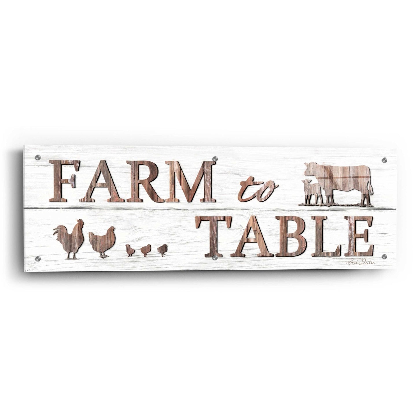 Epic Art 'Farm to Table' by Lori Deiter Acrylic Glass Wall Art,36x12