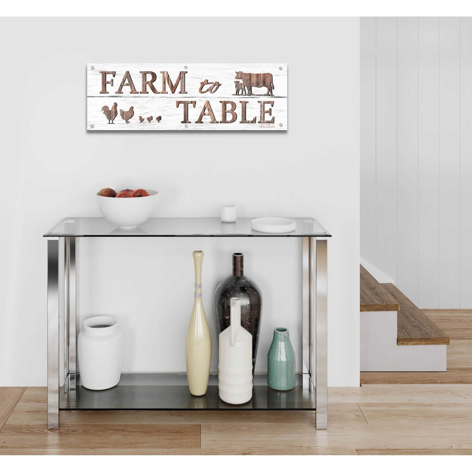 Epic Art 'Farm to Table' by Lori Deiter Acrylic Glass Wall Art,36x12