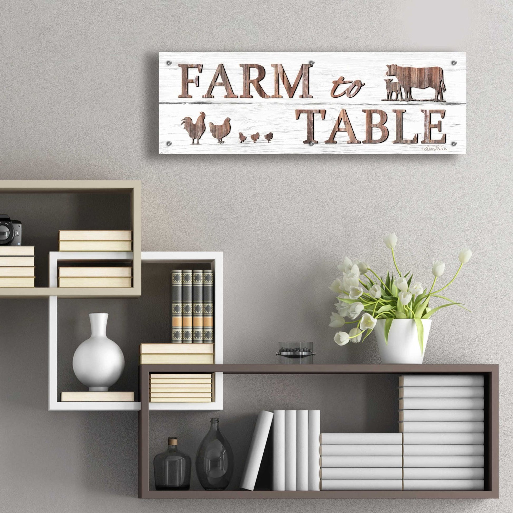 Epic Art 'Farm to Table' by Lori Deiter Acrylic Glass Wall Art,36x12