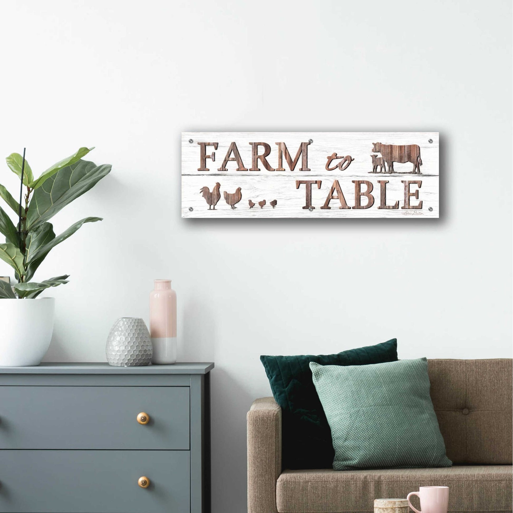 Epic Art 'Farm to Table' by Lori Deiter Acrylic Glass Wall Art,36x12