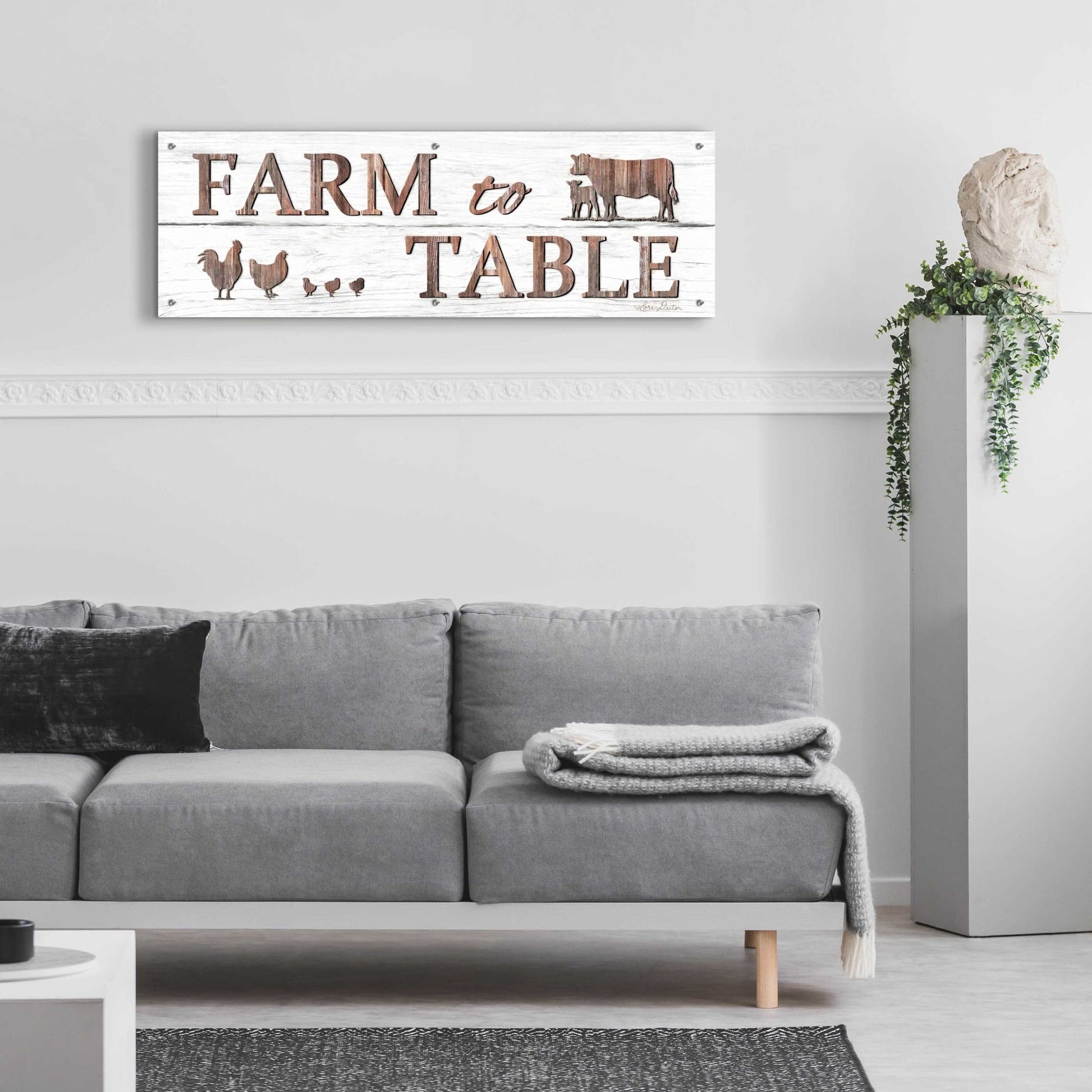 Epic Art 'Farm to Table' by Lori Deiter Acrylic Glass Wall Art,48x16