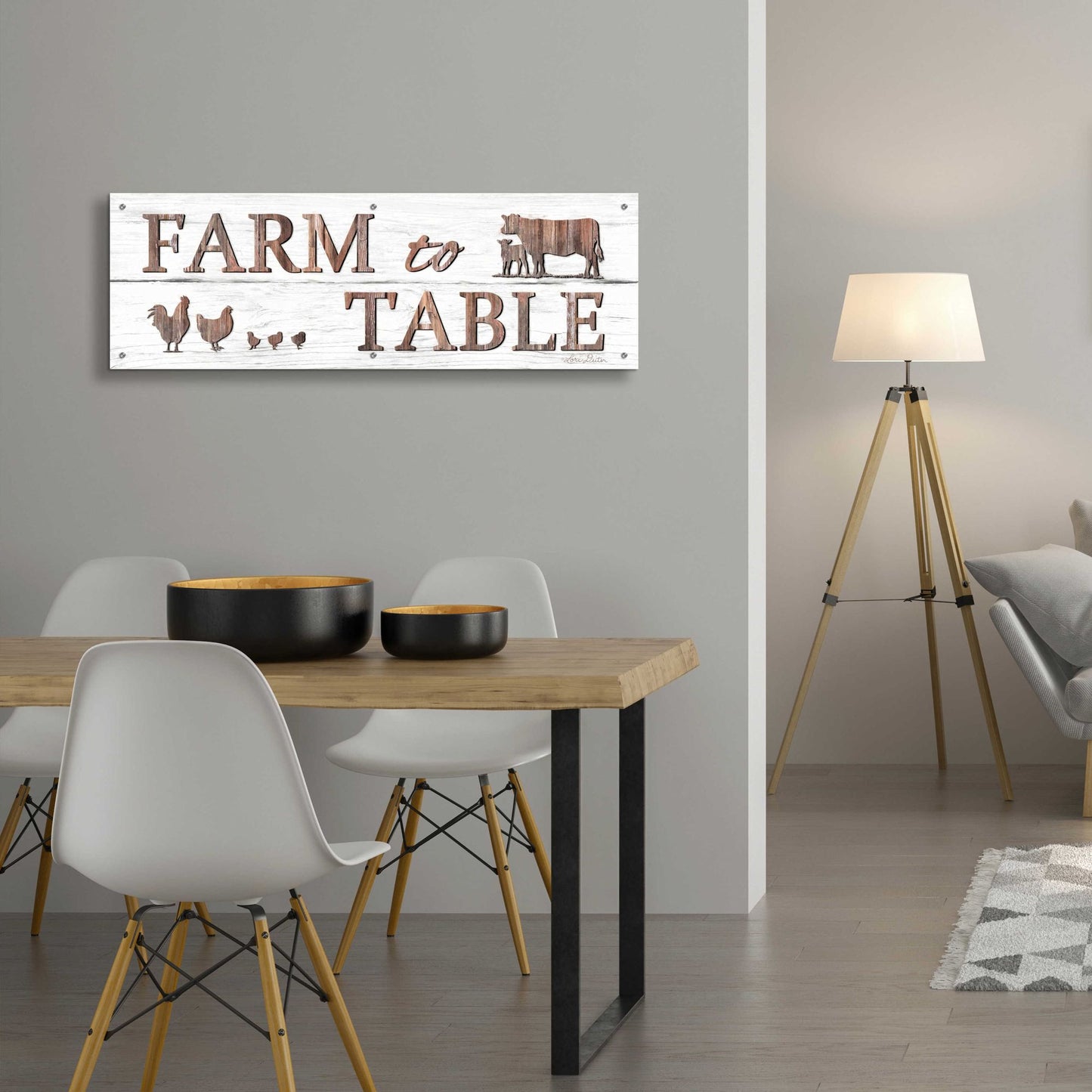 Epic Art 'Farm to Table' by Lori Deiter Acrylic Glass Wall Art,48x16