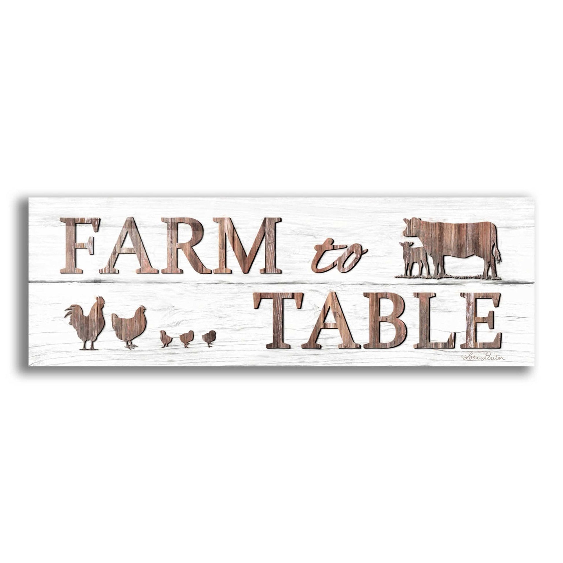 Epic Art 'Farm to Table' by Lori Deiter Acrylic Glass Wall Art,3:1