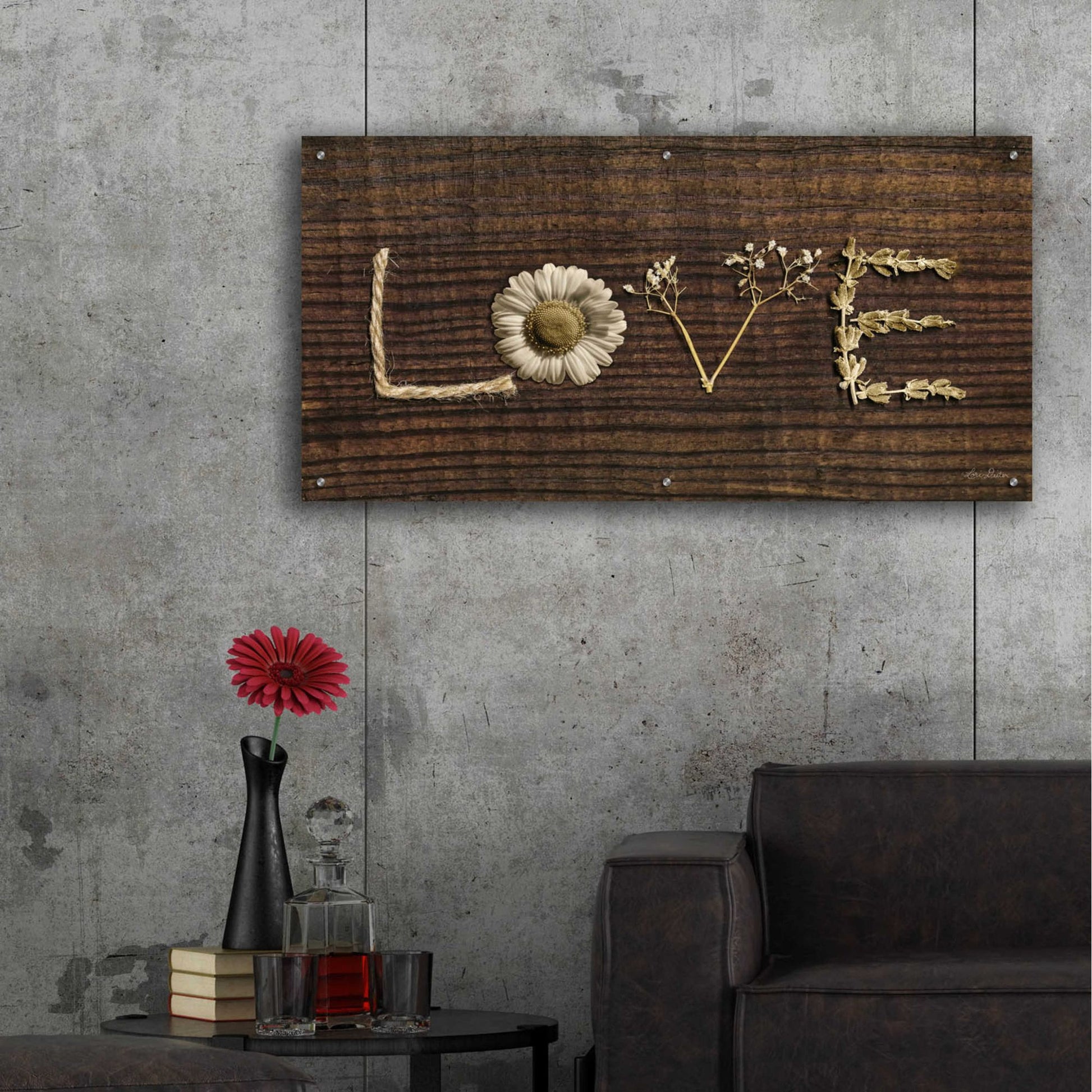 Epic Art 'Love is All You Need' by Lori Deiter Acrylic Glass Wall Art,48x24