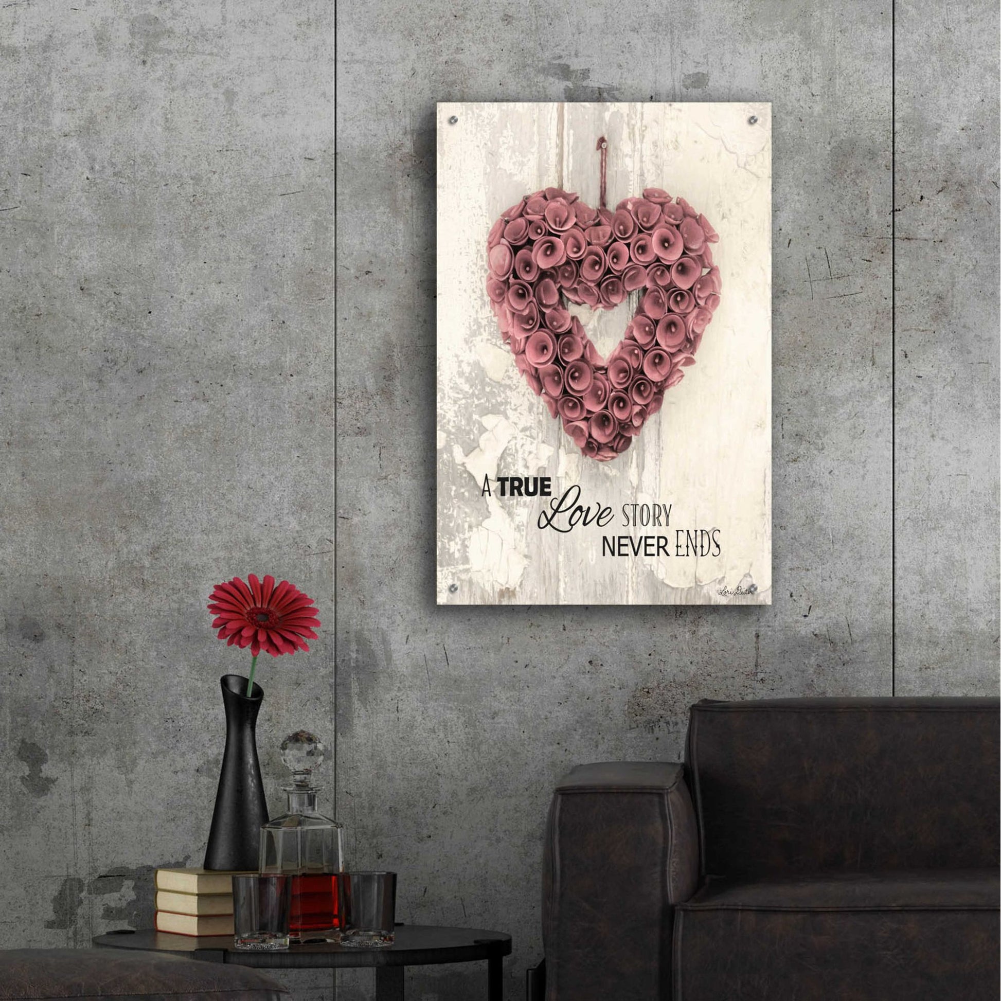 Epic Art 'A True Love Story' by Lori Deiter Acrylic Glass Wall Art,24x36