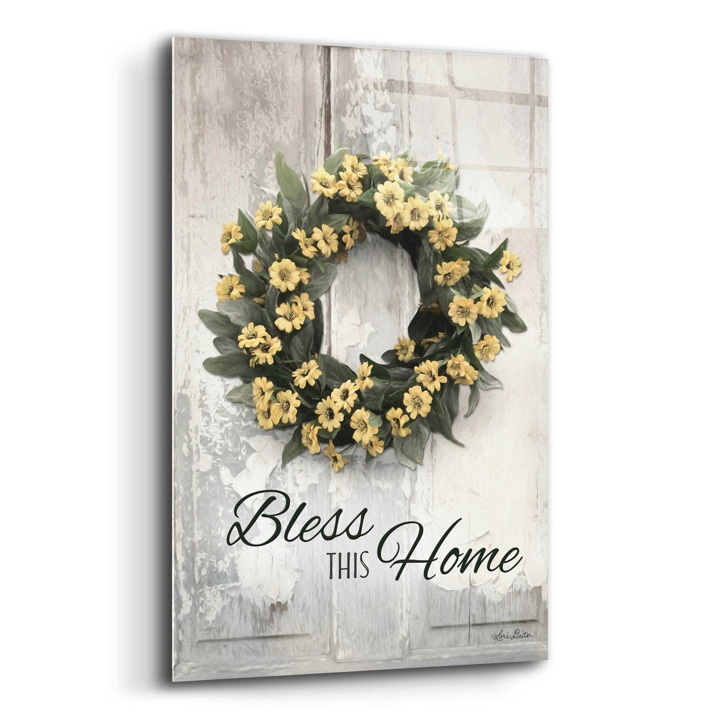 Epic Art 'Bless This Home' by Lori Deiter Acrylic Glass Wall Art,12x16