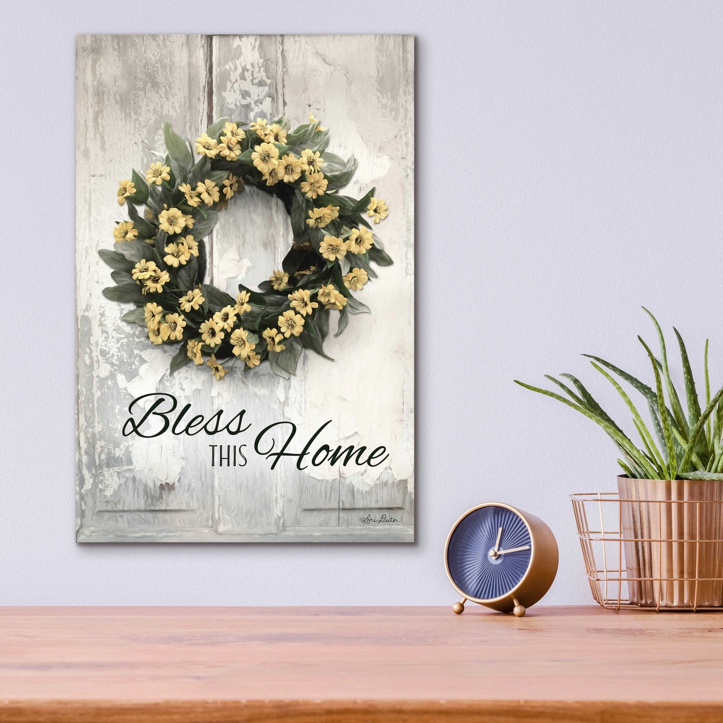 Epic Art 'Bless This Home' by Lori Deiter Acrylic Glass Wall Art,12x16