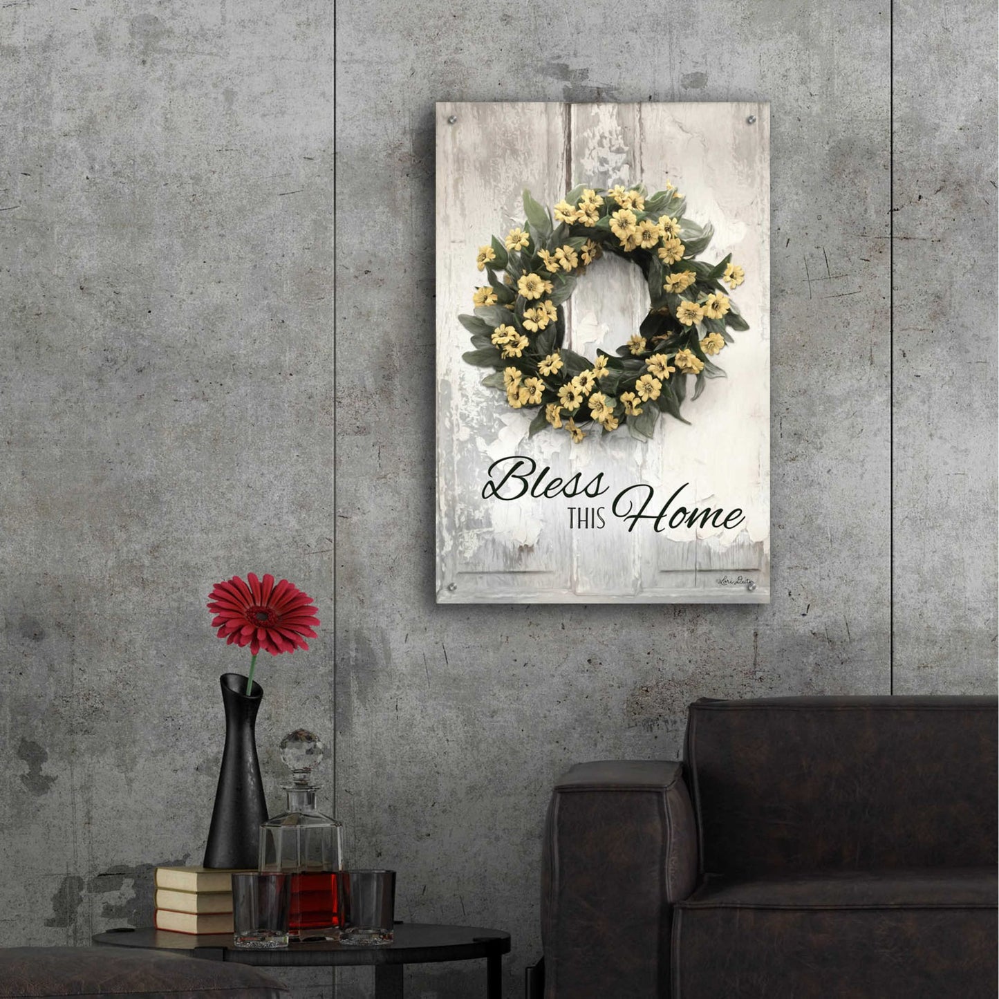 Epic Art 'Bless This Home' by Lori Deiter Acrylic Glass Wall Art,24x36