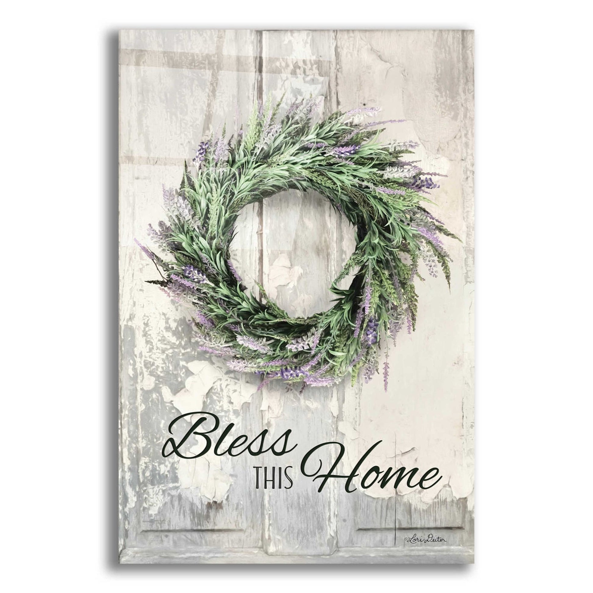 Epic Art 'Bless This Home - Lavender' by Lori Deiter Acrylic Glass Wall Art