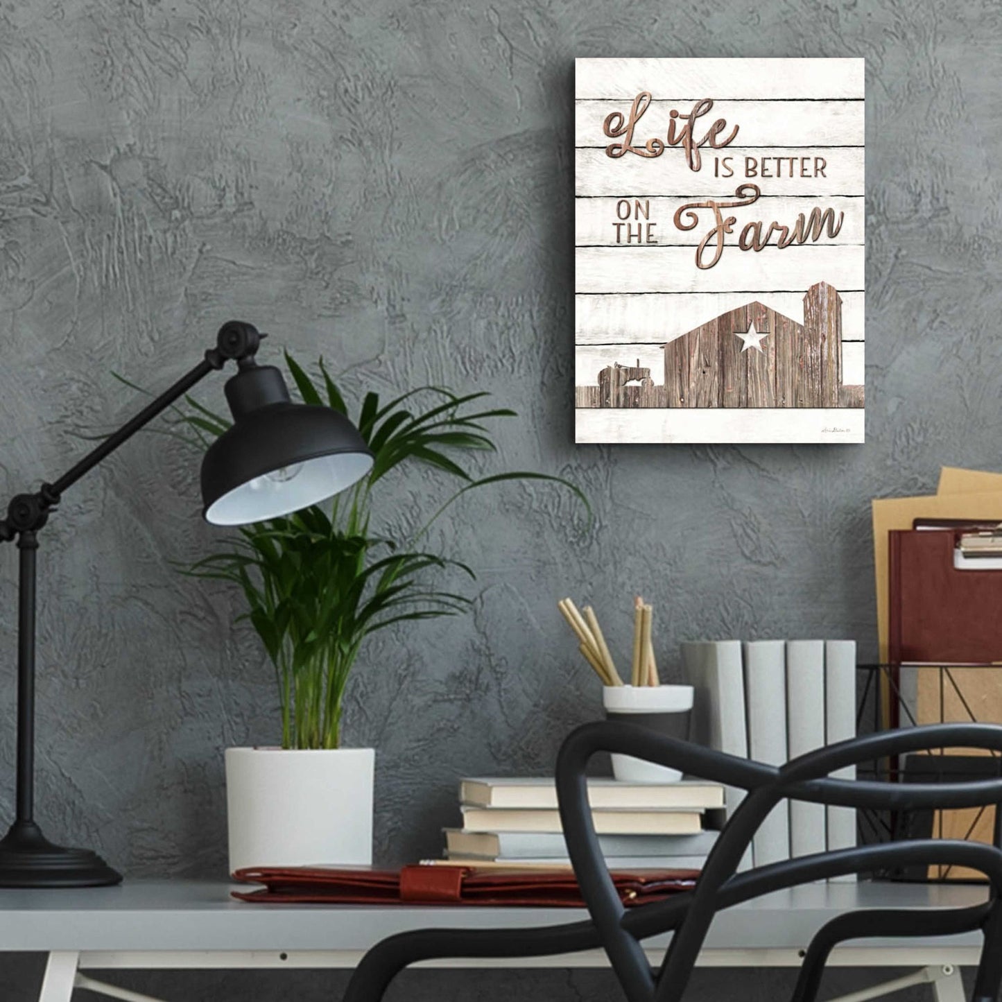 Epic Art 'Life is Better on the Farm' by Lori Deiter Acrylic Glass Wall Art,12x16