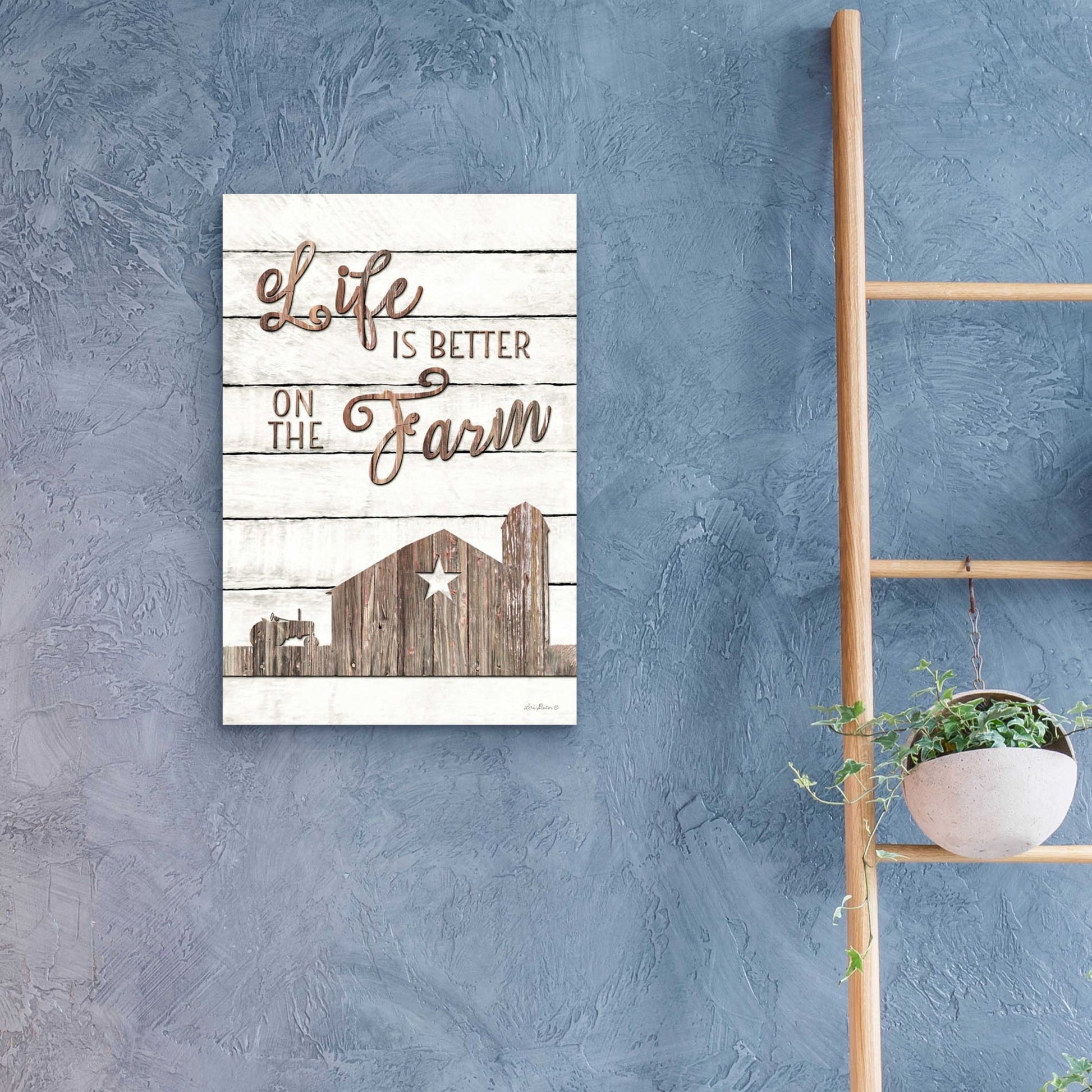 Epic Art 'Life is Better on the Farm' by Lori Deiter Acrylic Glass Wall Art,16x24