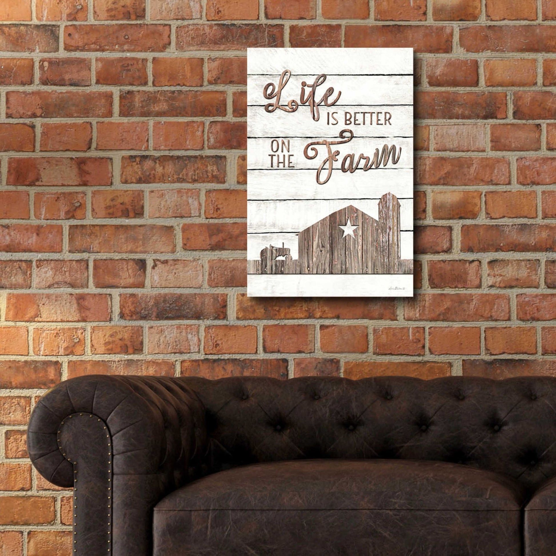 Epic Art 'Life is Better on the Farm' by Lori Deiter Acrylic Glass Wall Art,16x24