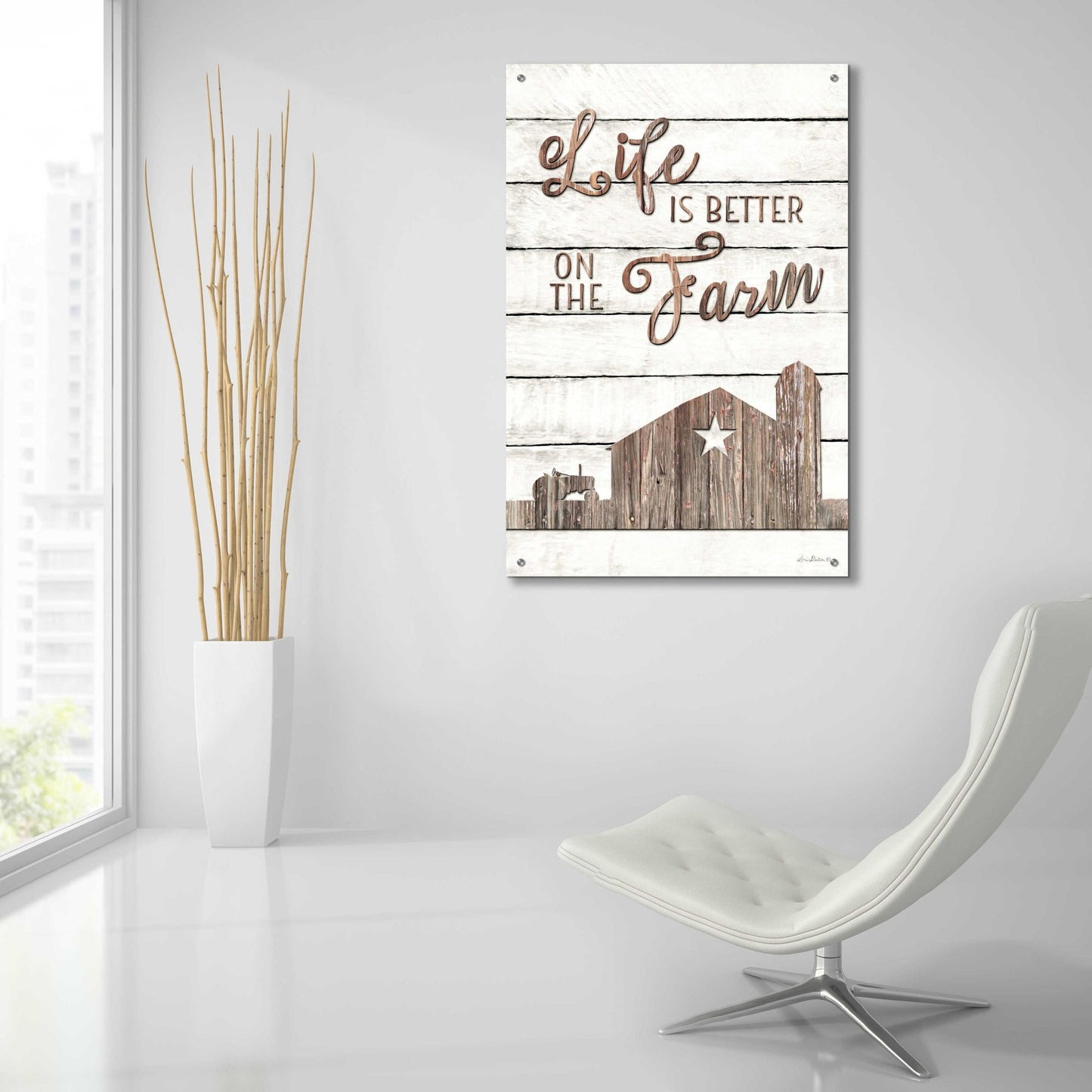 Epic Art 'Life is Better on the Farm' by Lori Deiter Acrylic Glass Wall Art,24x36