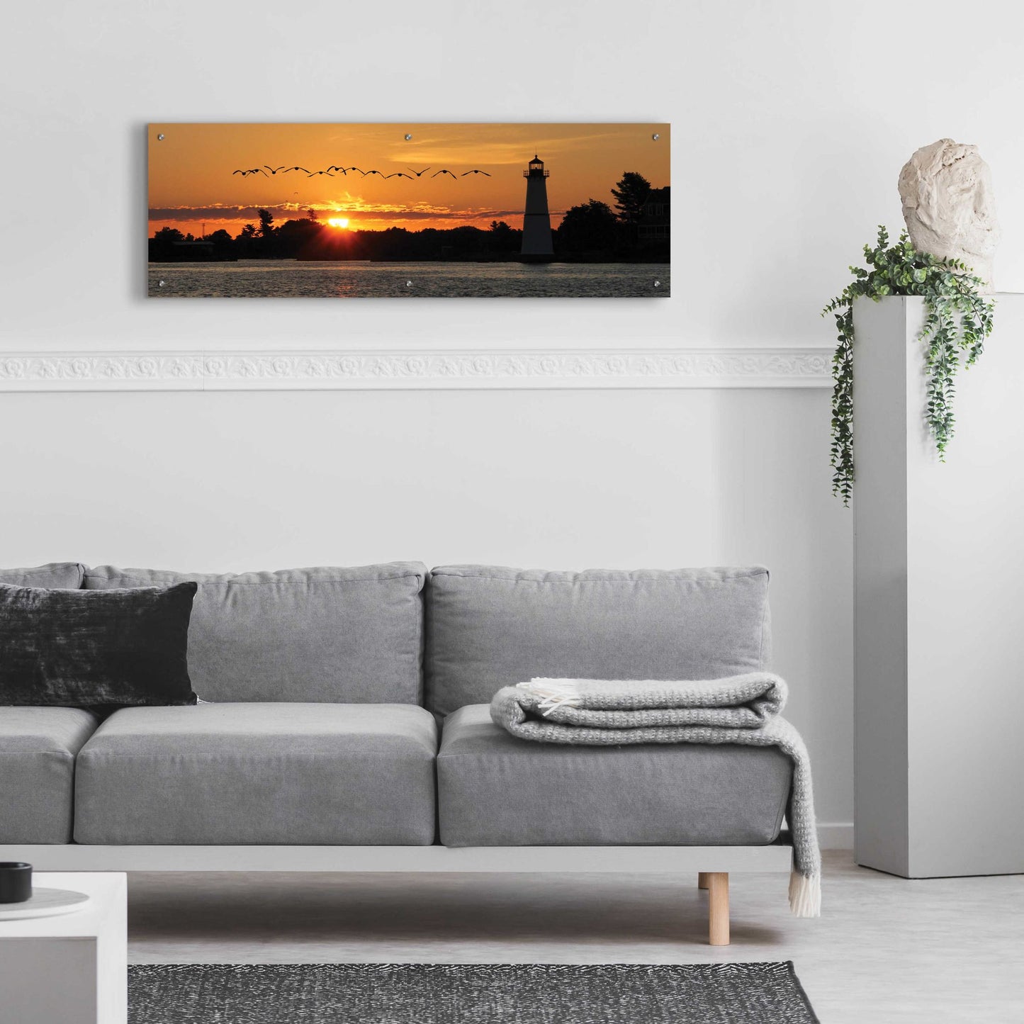 Epic Art 'Sunset Flight' by Lori Deiter Acrylic Glass Wall Art,48x16