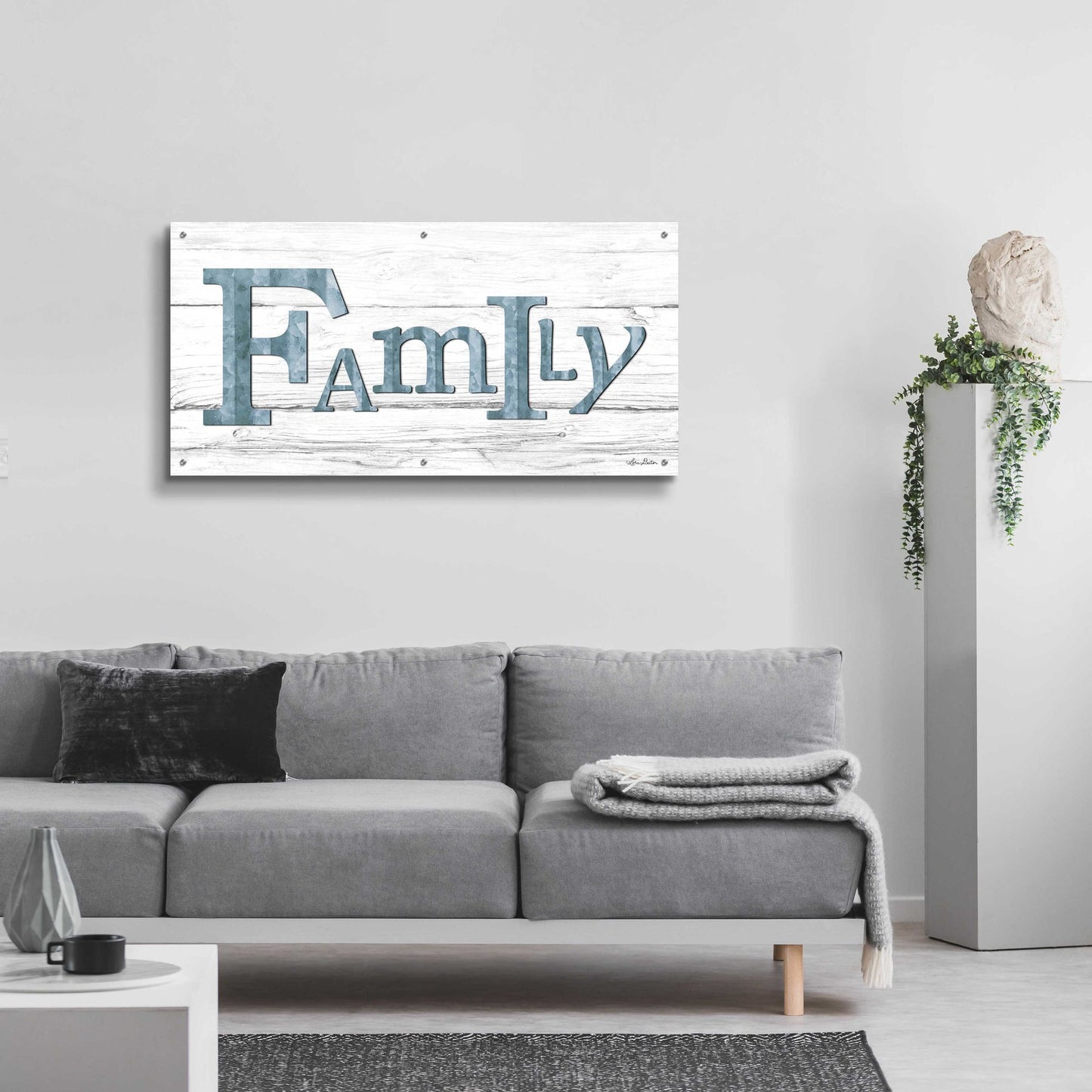 Epic Art 'Metal Family' by Lori Deiter Acrylic Glass Wall Art,48x24