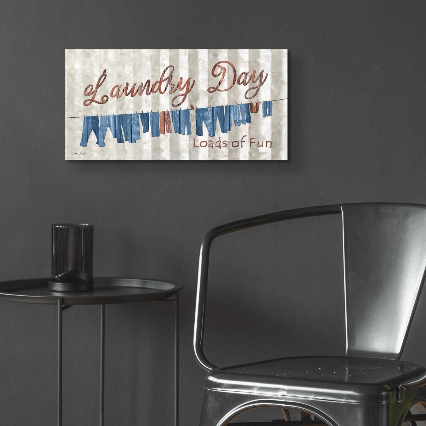 Epic Art 'Laundry Day - Loads of Fun' by Lori Deiter Acrylic Glass Wall Art,24x12