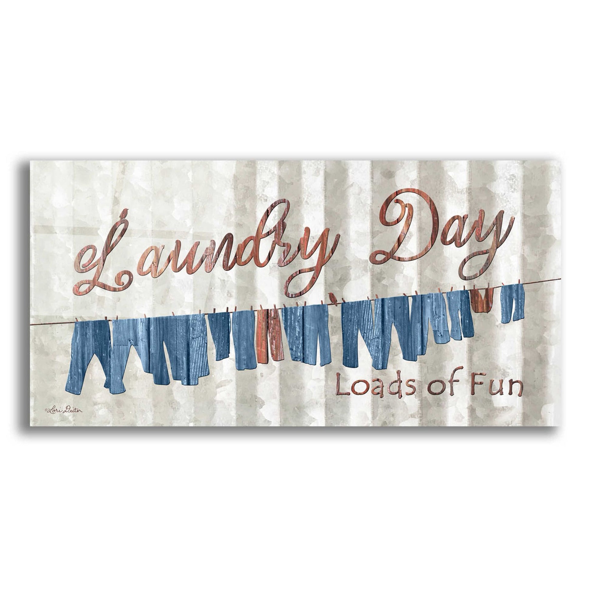 Epic Art 'Laundry Day - Loads of Fun' by Lori Deiter Acrylic Glass Wall Art,2:1