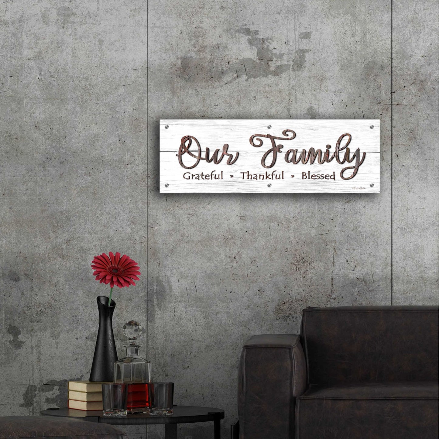 Epic Art 'Our Family' by Lori Deiter Acrylic Glass Wall Art,36x12