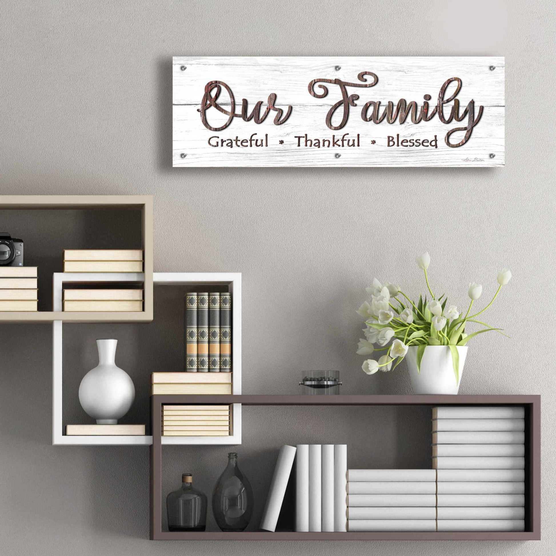 Epic Art 'Our Family' by Lori Deiter Acrylic Glass Wall Art,36x12