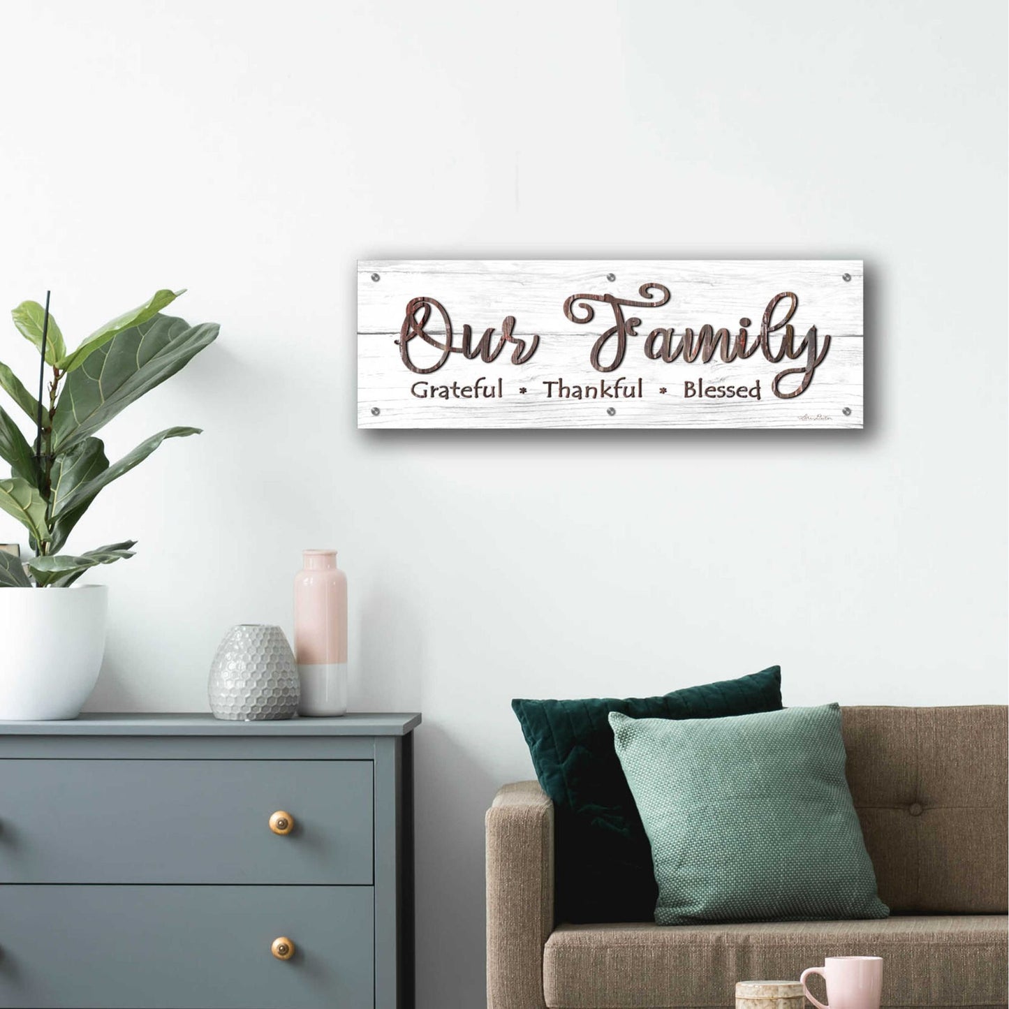 Epic Art 'Our Family' by Lori Deiter Acrylic Glass Wall Art,36x12