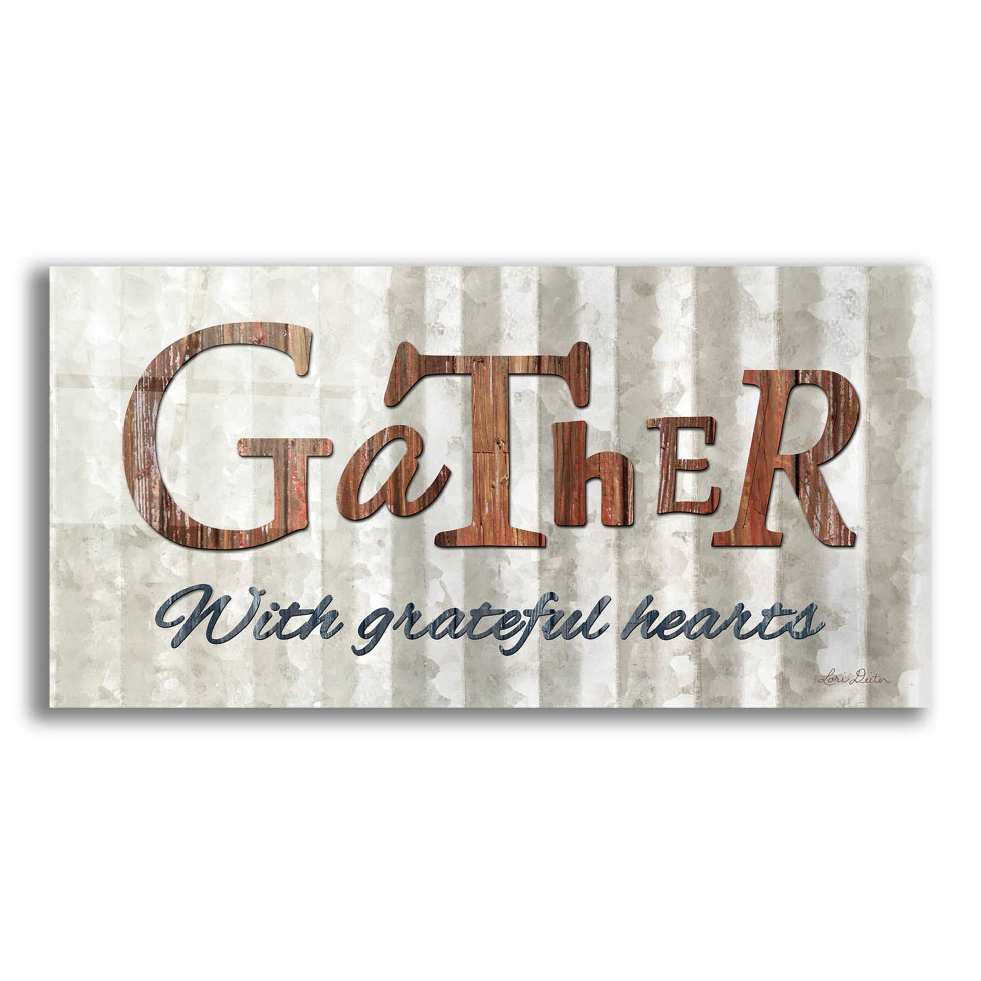 Epic Art 'Gather with Graceful Hearts' by Lori Deiter Acrylic Glass Wall Art,2:1