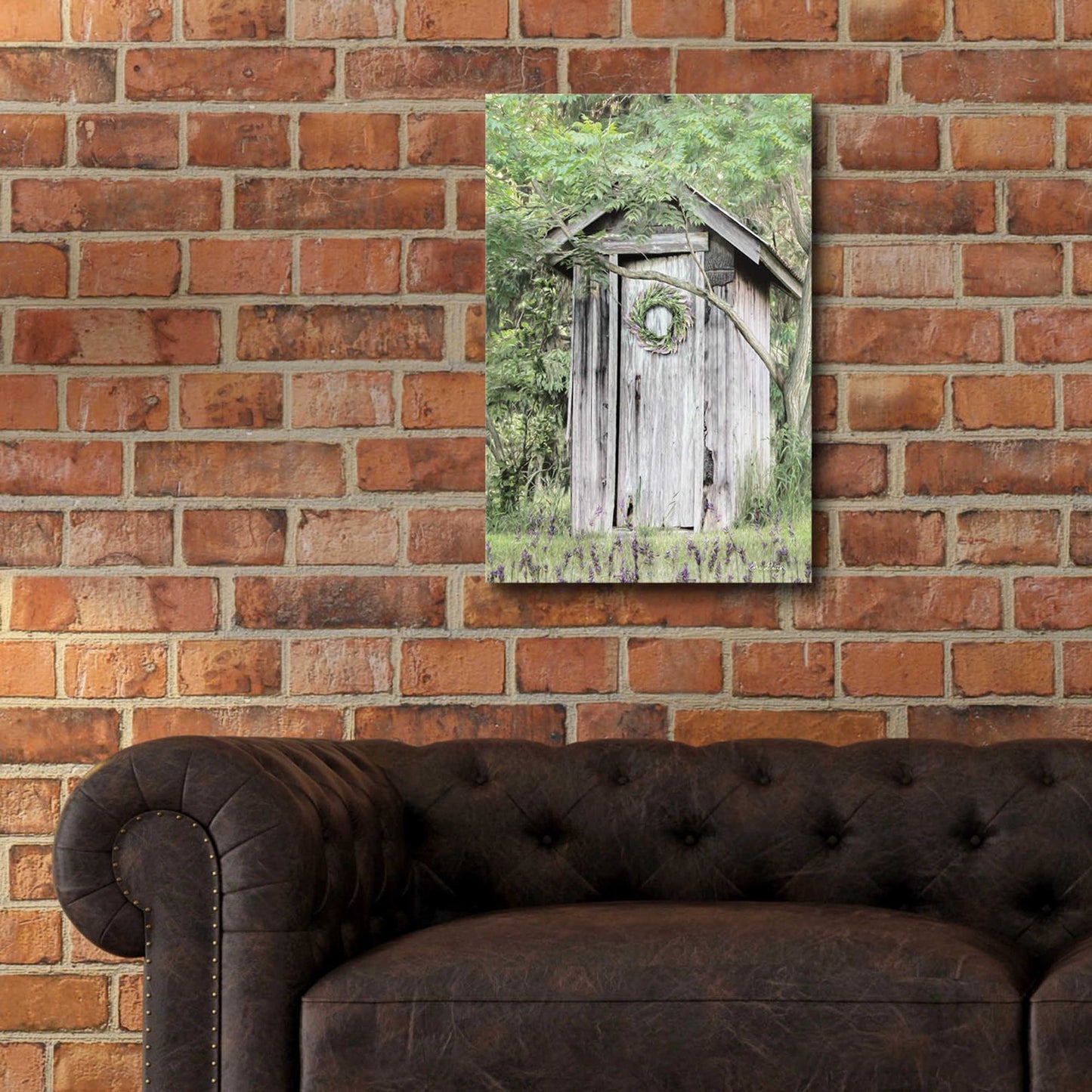 Epic Art 'Lavender Outhouse' by Lori Deiter Acrylic Glass Wall Art,16x24