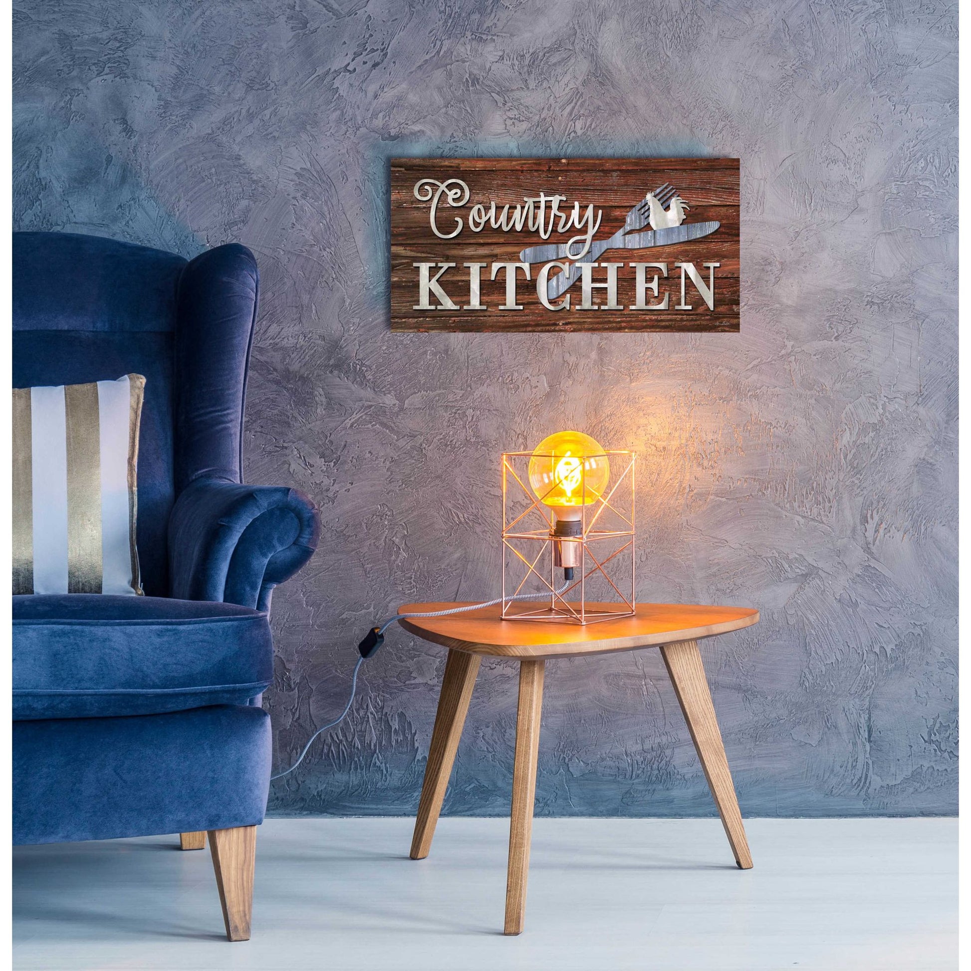 Epic Art 'Country Kitchen' by Lori Deiter Acrylic Glass Wall Art,24x12