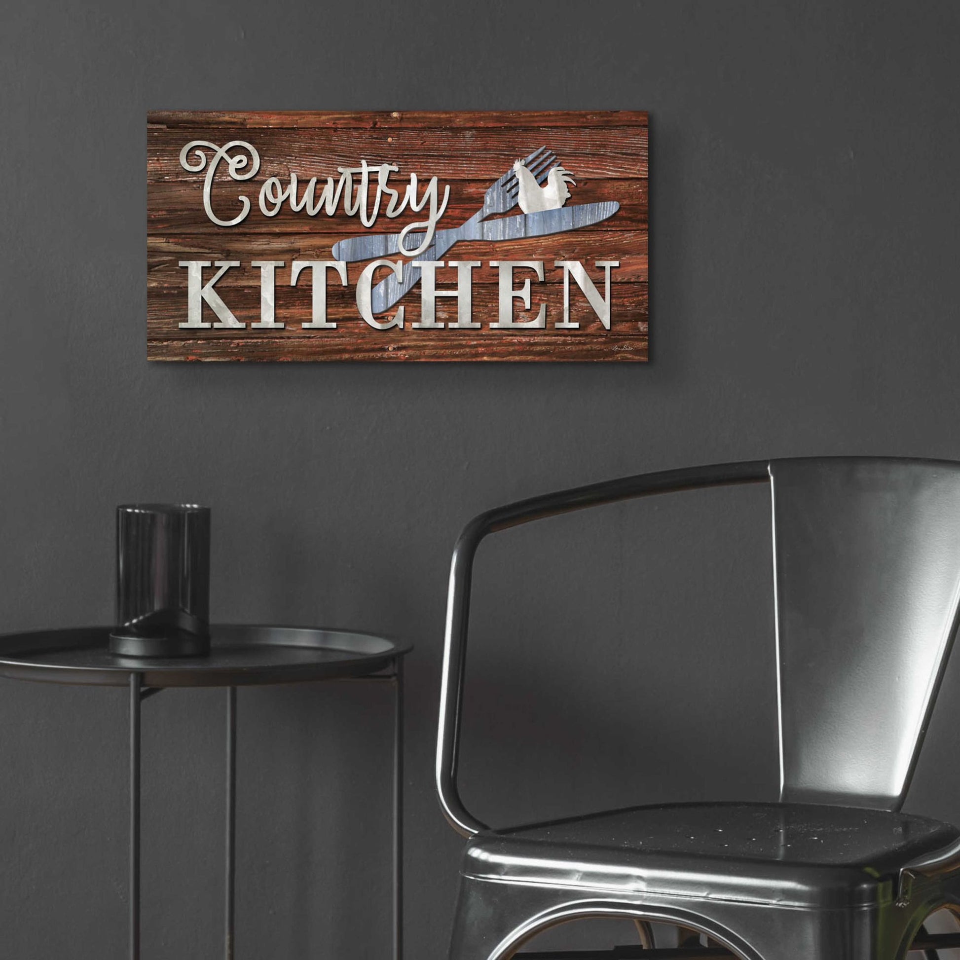 Epic Art 'Country Kitchen' by Lori Deiter Acrylic Glass Wall Art,24x12