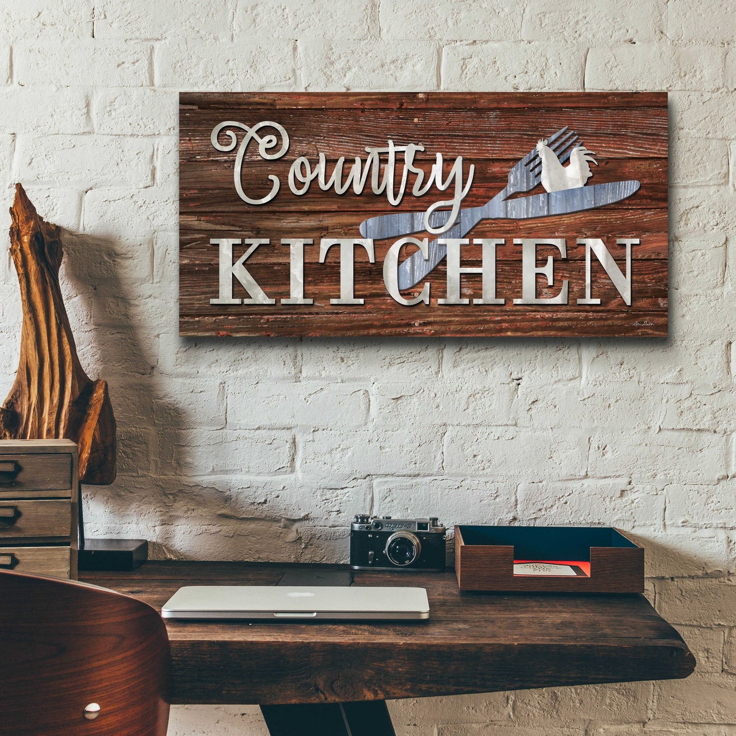 Epic Art 'Country Kitchen' by Lori Deiter Acrylic Glass Wall Art,24x12