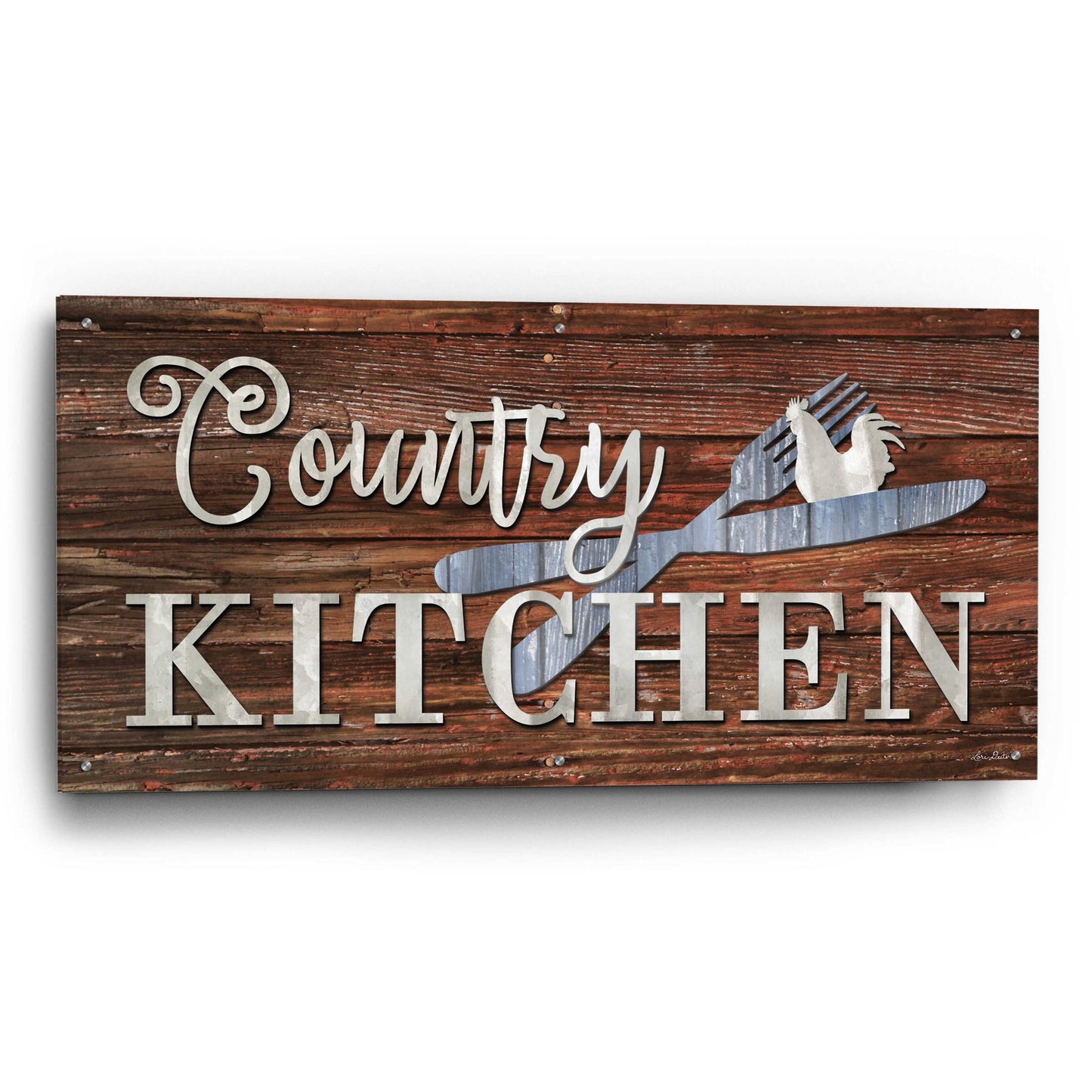 Epic Art 'Country Kitchen' by Lori Deiter Acrylic Glass Wall Art,48x24