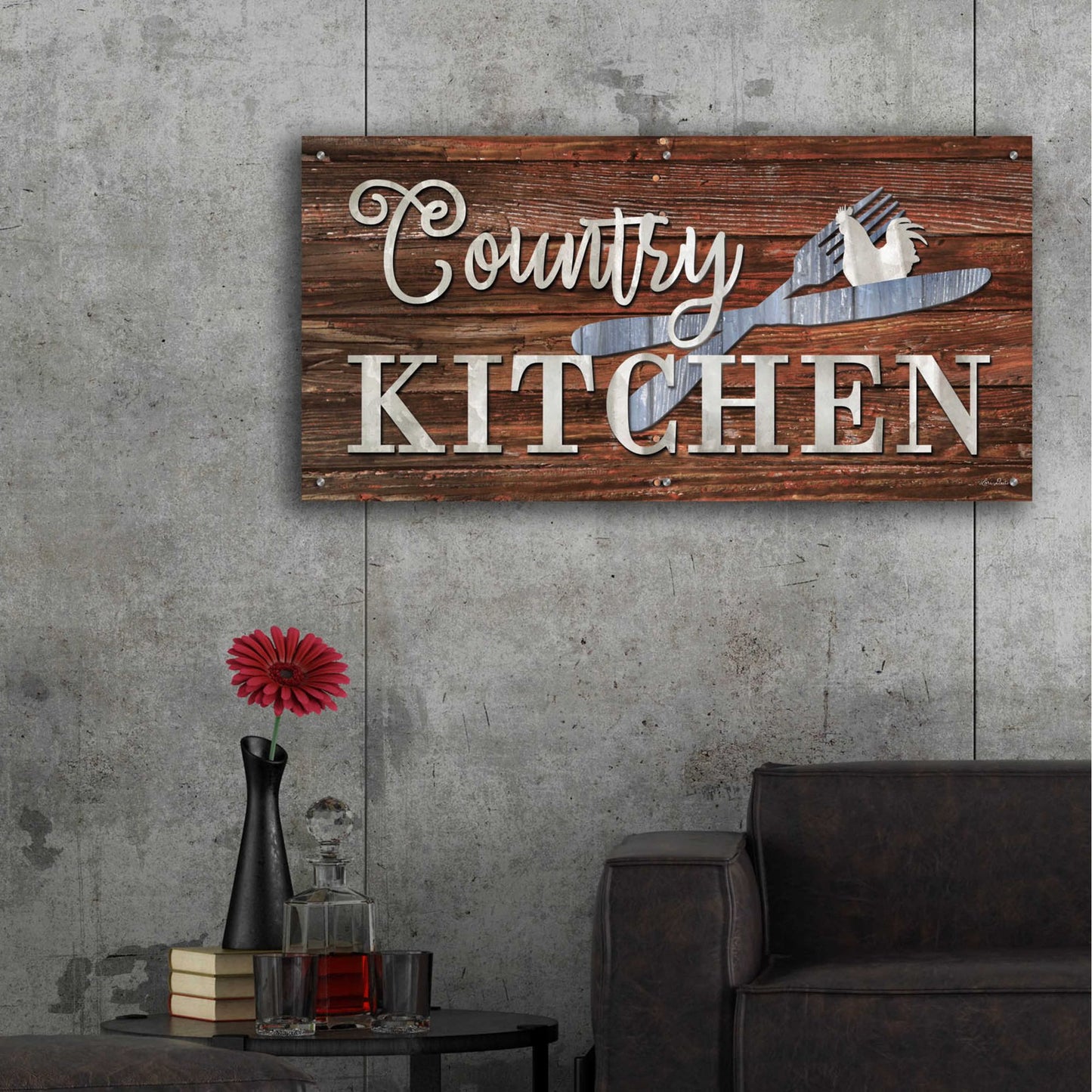 Epic Art 'Country Kitchen' by Lori Deiter Acrylic Glass Wall Art,48x24