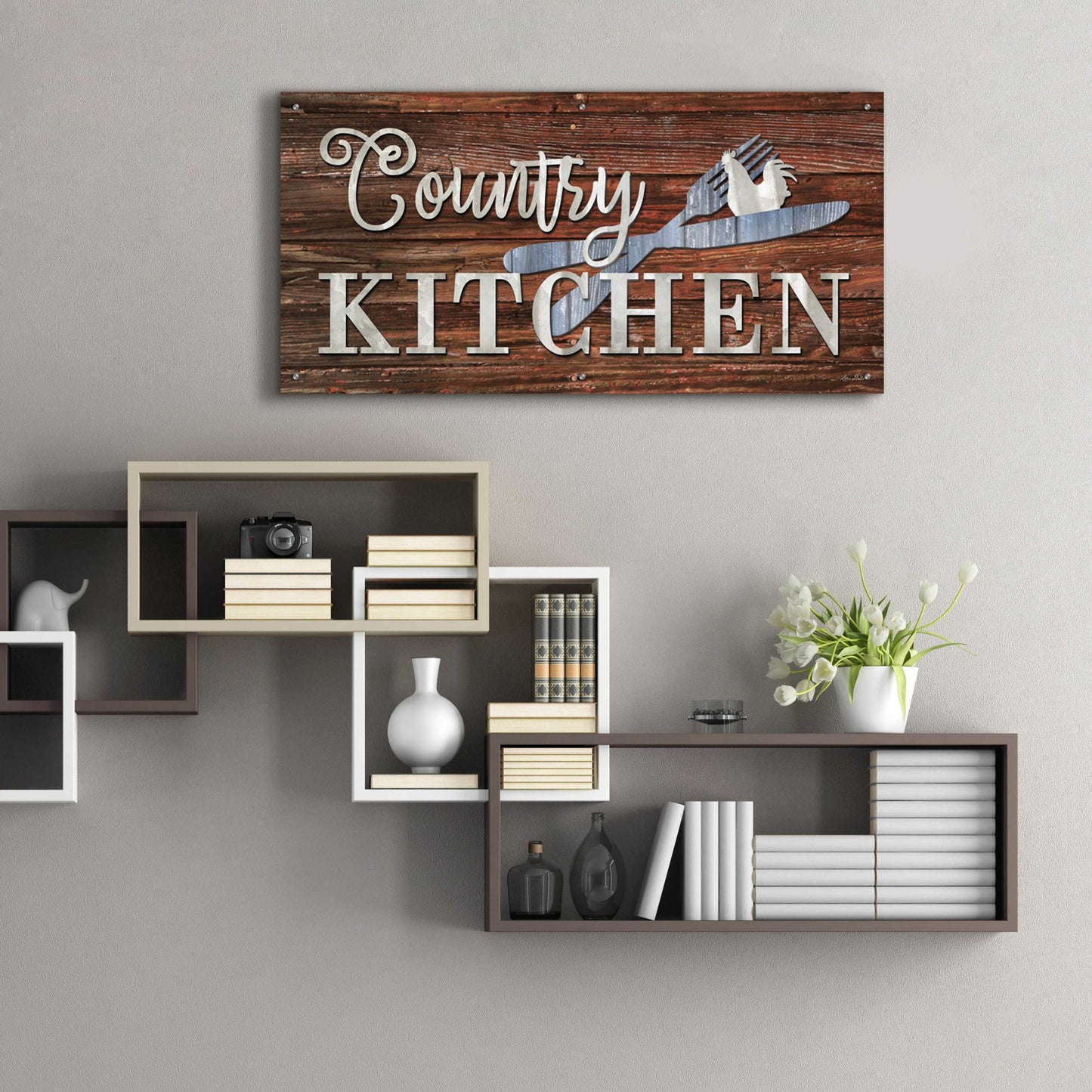 Epic Art 'Country Kitchen' by Lori Deiter Acrylic Glass Wall Art,48x24