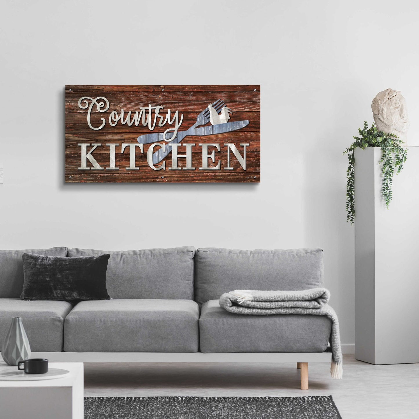 Epic Art 'Country Kitchen' by Lori Deiter Acrylic Glass Wall Art,48x24