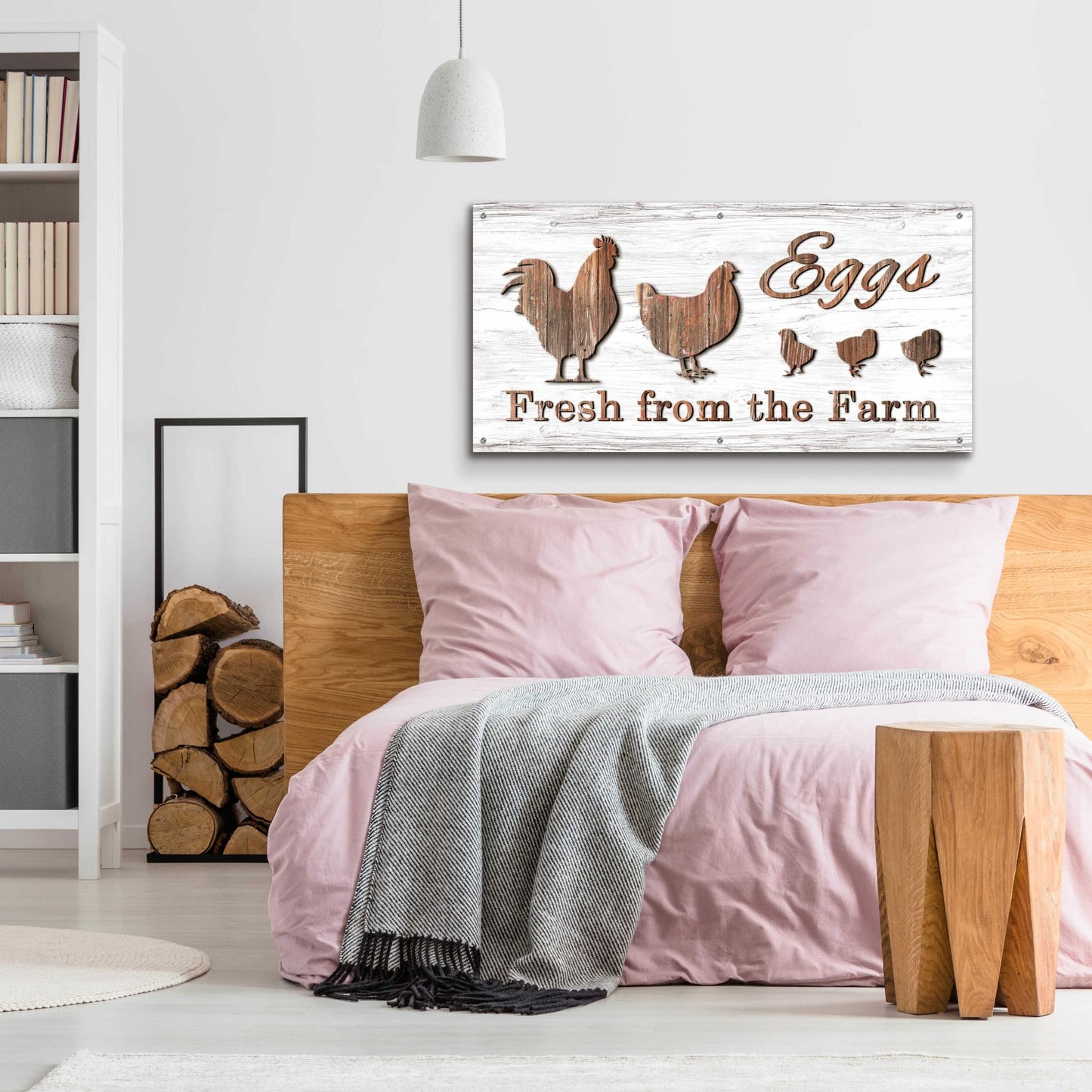 Epic Art 'Farm Fresh Eggs' by Lori Deiter Acrylic Glass Wall Art,48x24