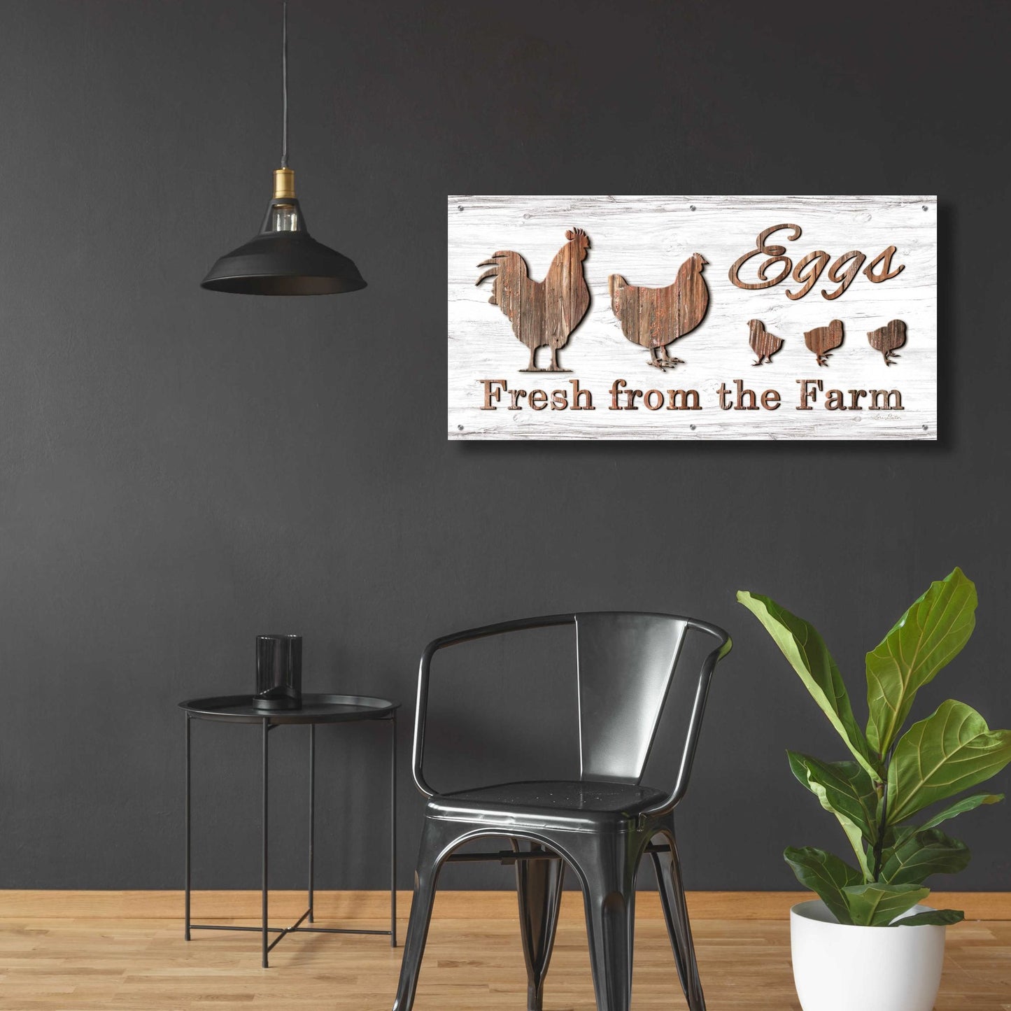 Epic Art 'Farm Fresh Eggs' by Lori Deiter Acrylic Glass Wall Art,48x24