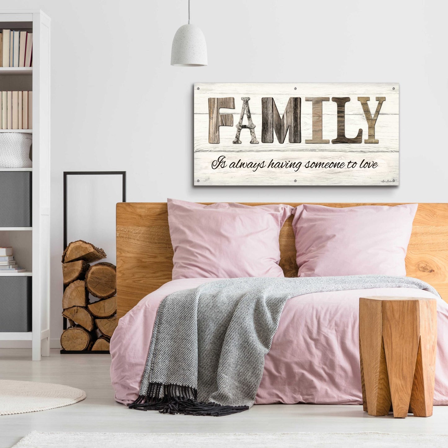 Epic Art 'Family is Always Having Someone to Love' by Lori Deiter Acrylic Glass Wall Art,48x24