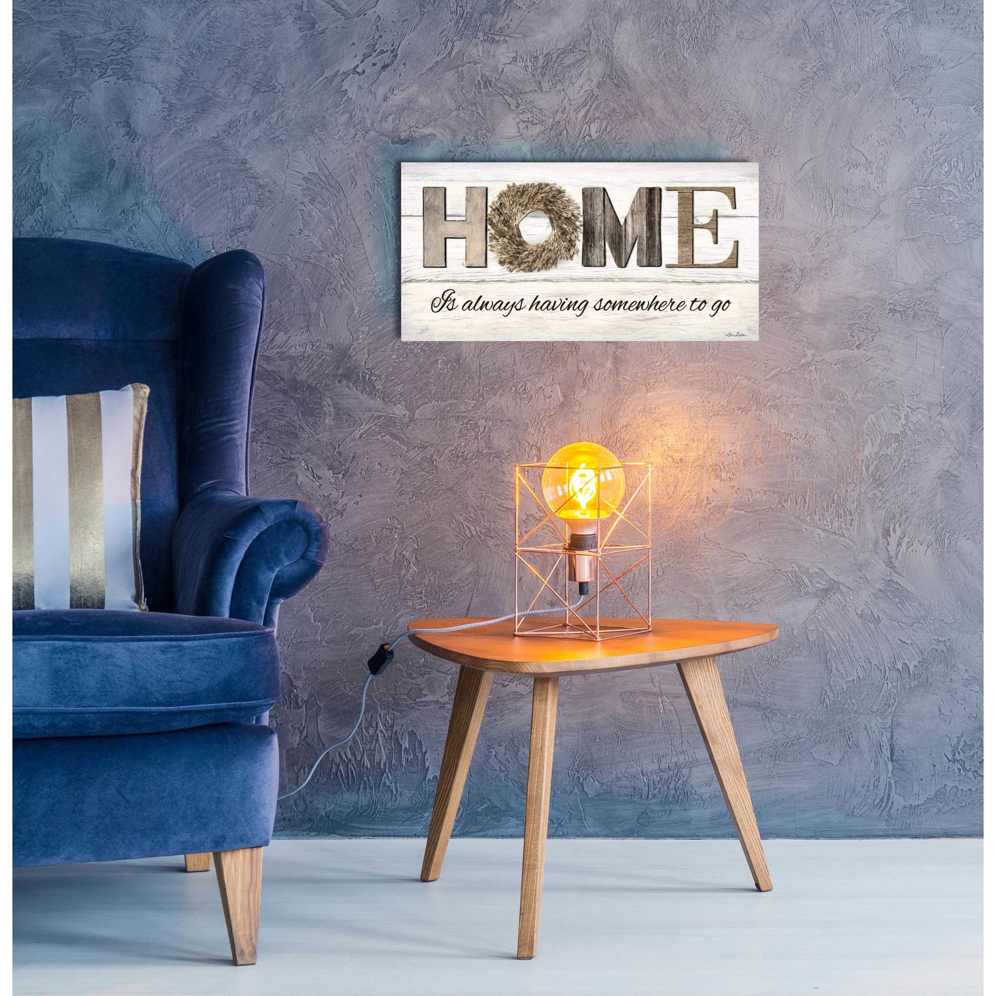 Epic Art 'Home is Always Having Somewhere to Go' by Lori Deiter Acrylic Glass Wall Art,24x12